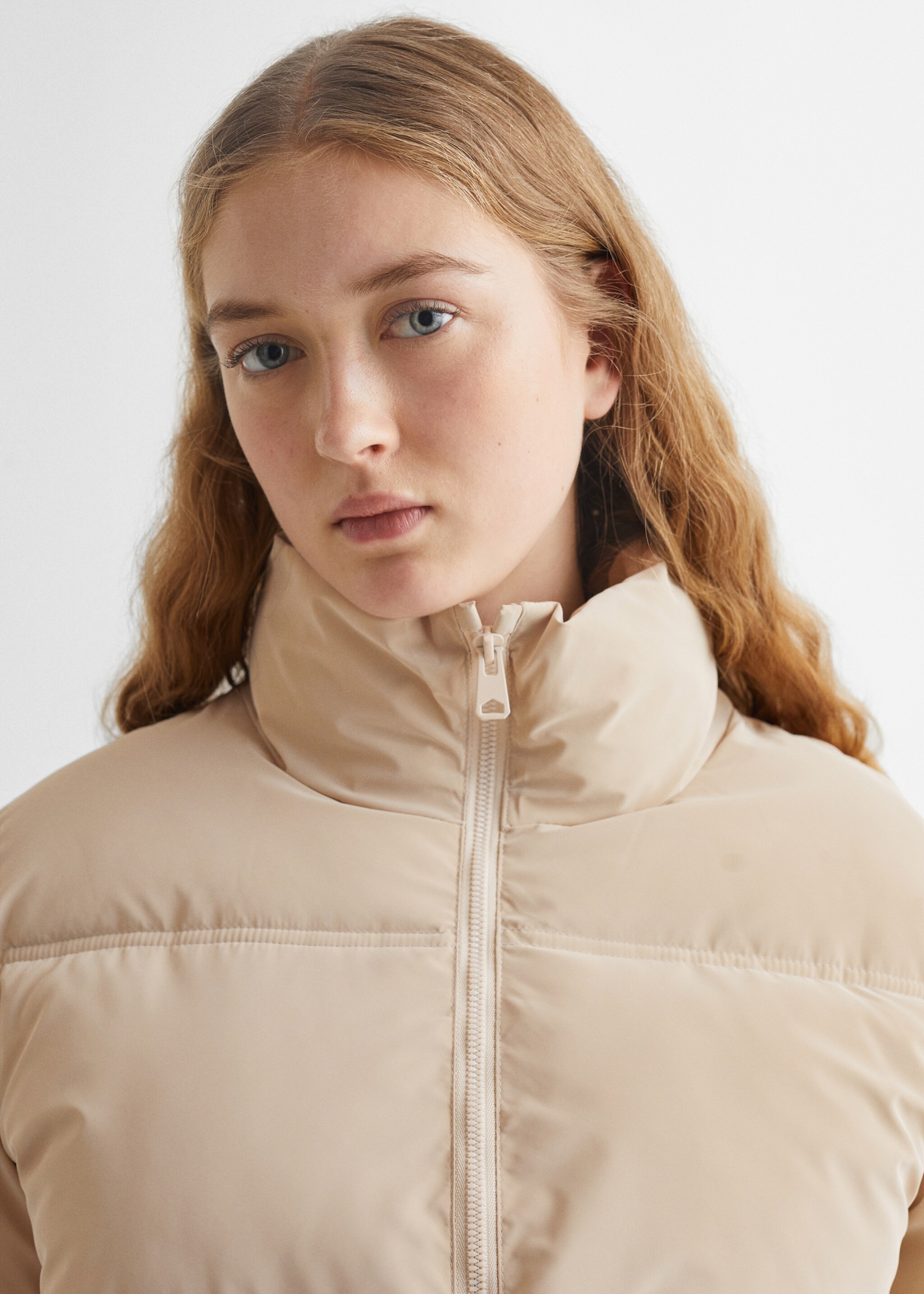 Ανοράκ καπιτονέ αδιάβροχο ρόμβοι - Λεπτομέρεια του προϊόντος 1, Μπεζ . Ref: 57005138-00.