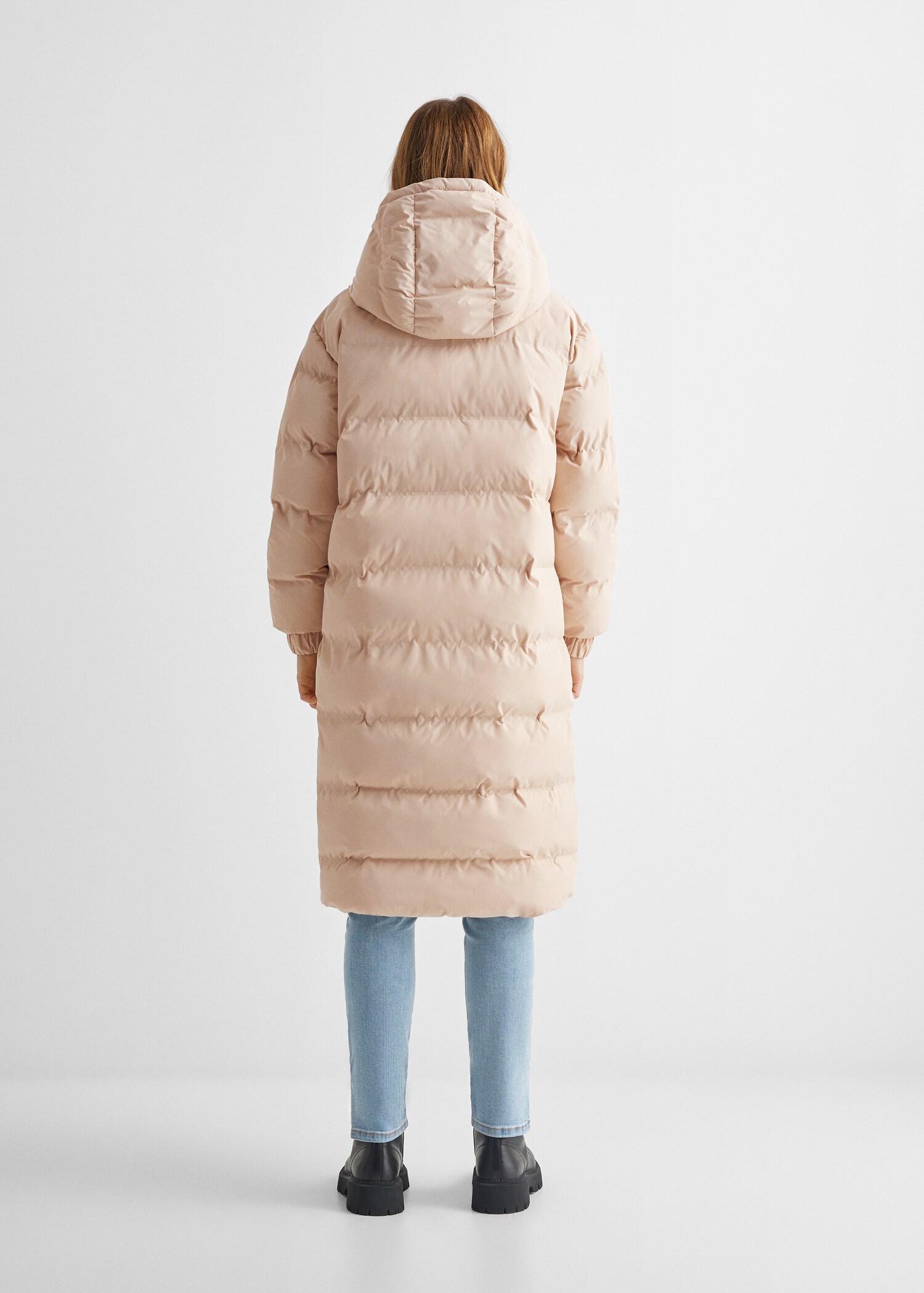Quilted long coat - Reverse of the article