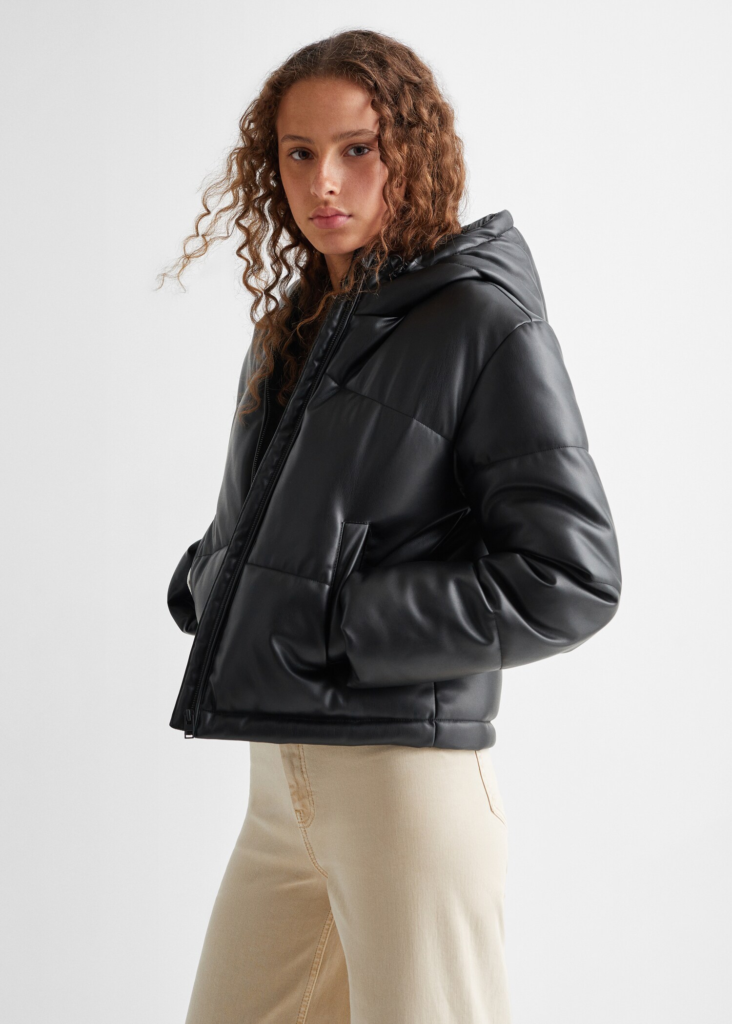 Anorak acolchado efecto piel - Detalle del artículo 4