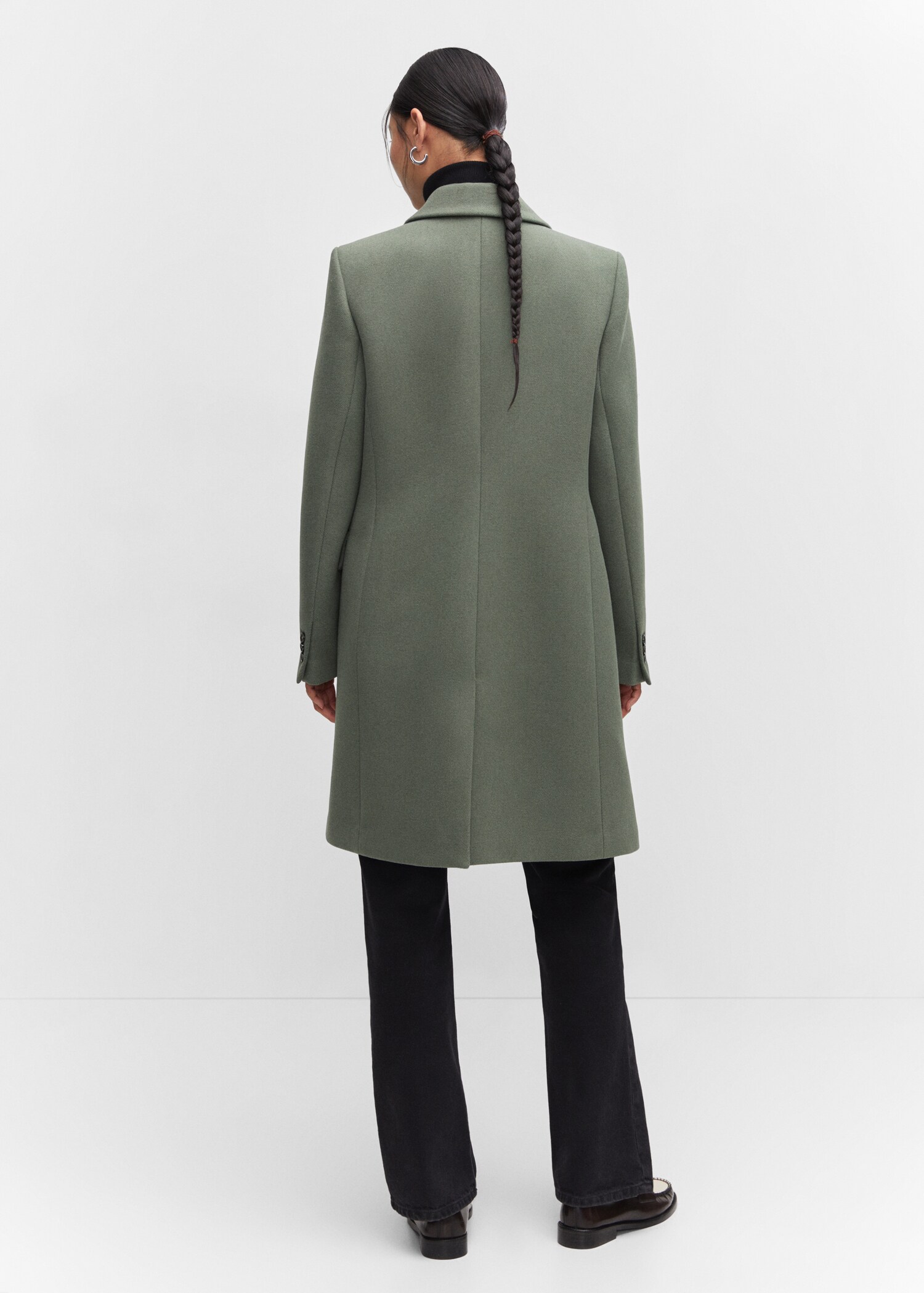 Wool double-breasted coat - Reverse of the article