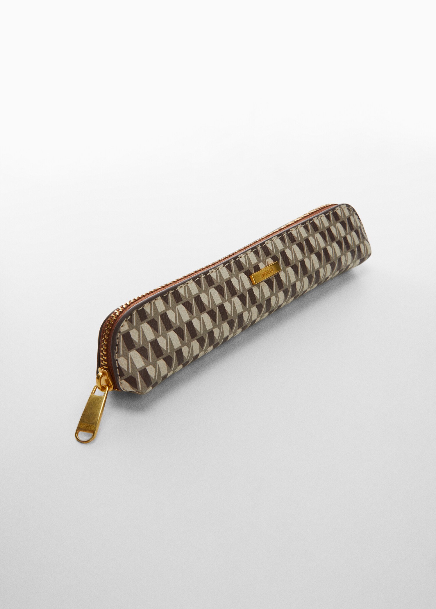 Etui met rits en logoprint - Middenvlak