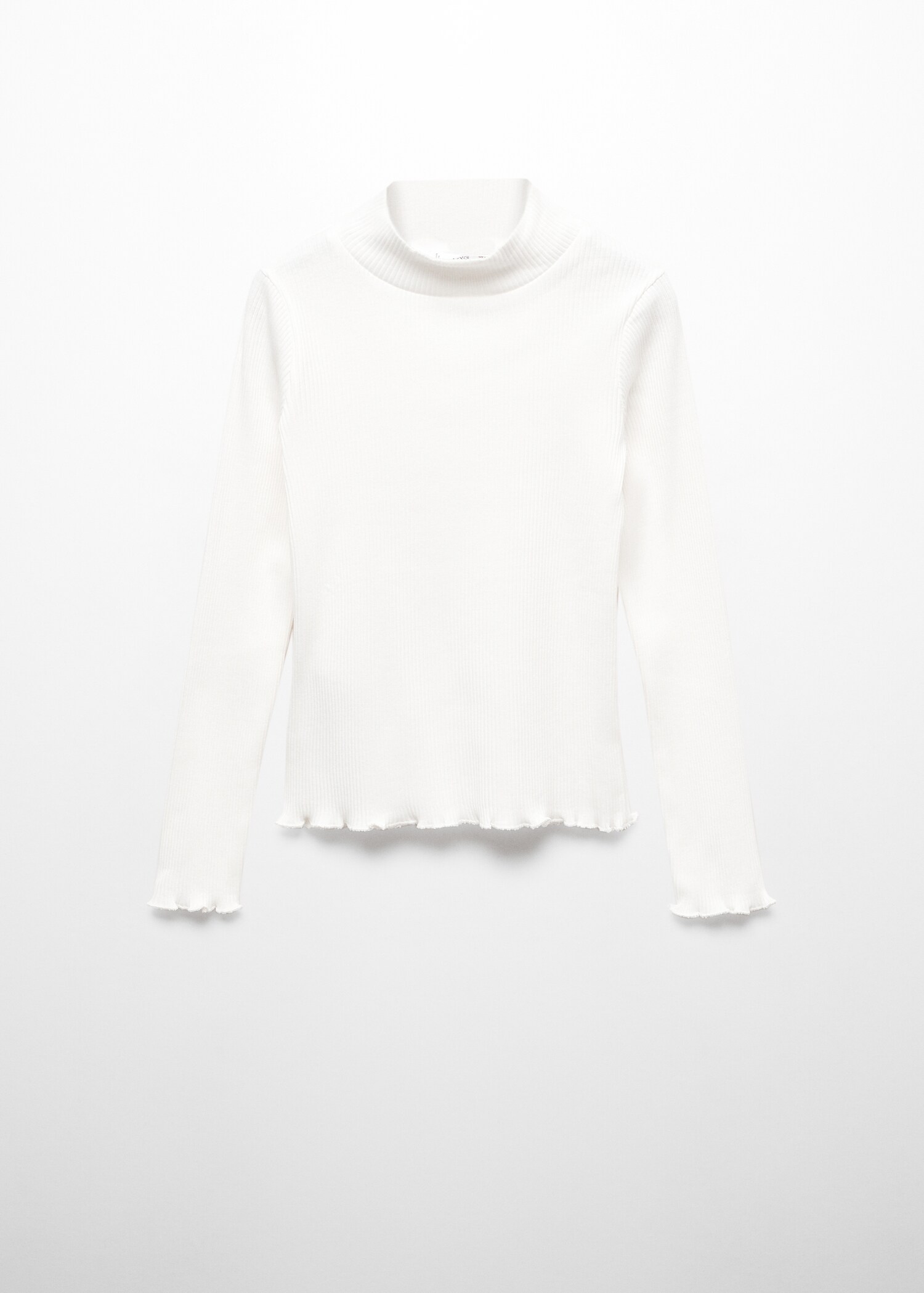 Ribbed high neck t-shirt - Article without model