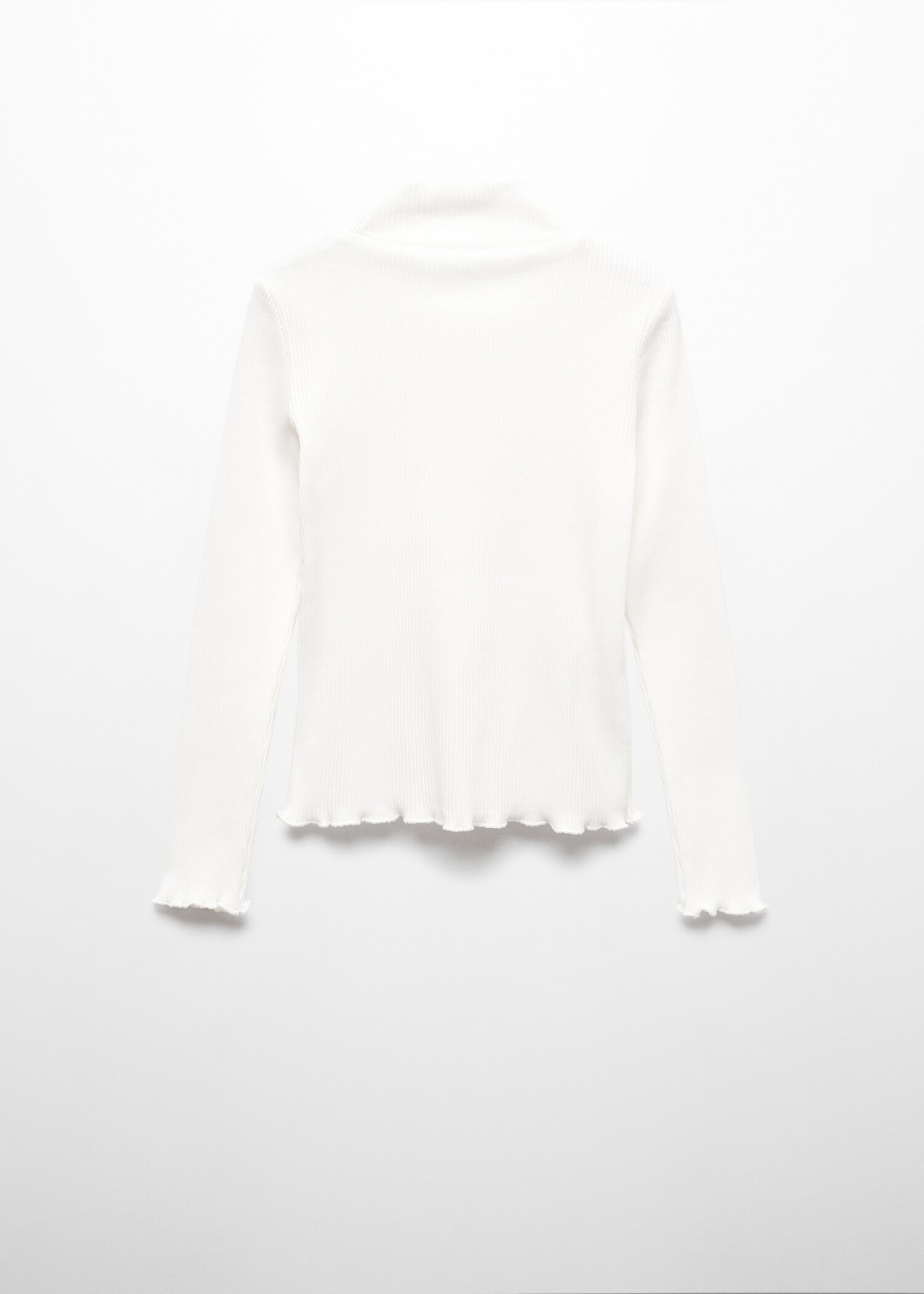 Ribbed high neck t-shirt - Reverse of the article