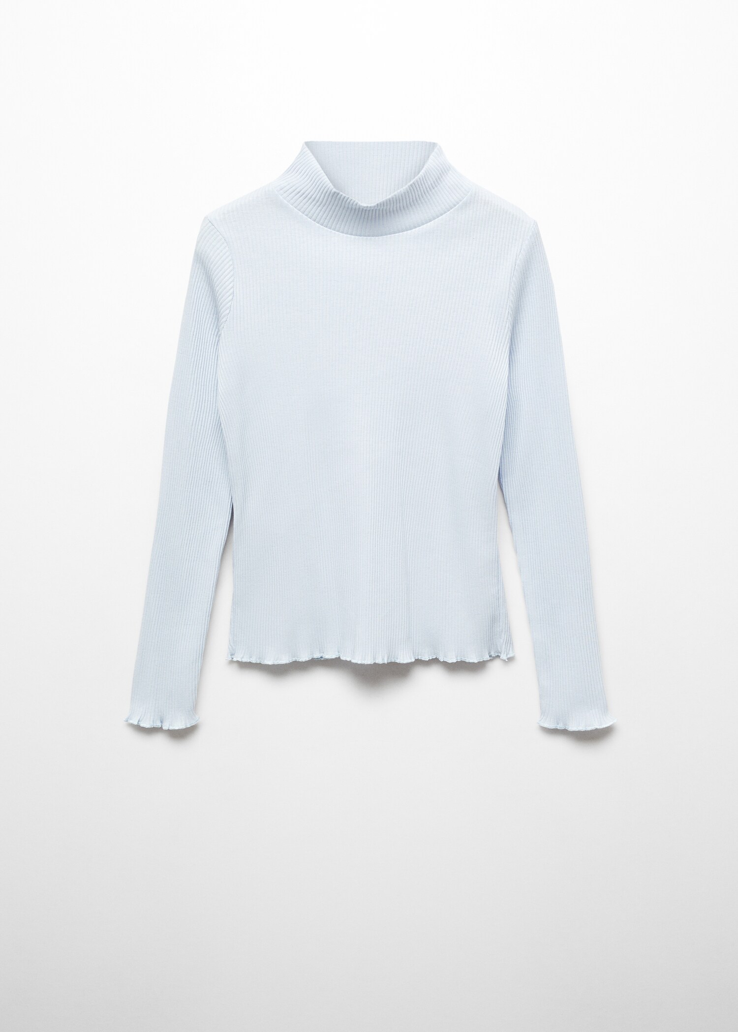 Ribbed high neck t-shirt - Article without model