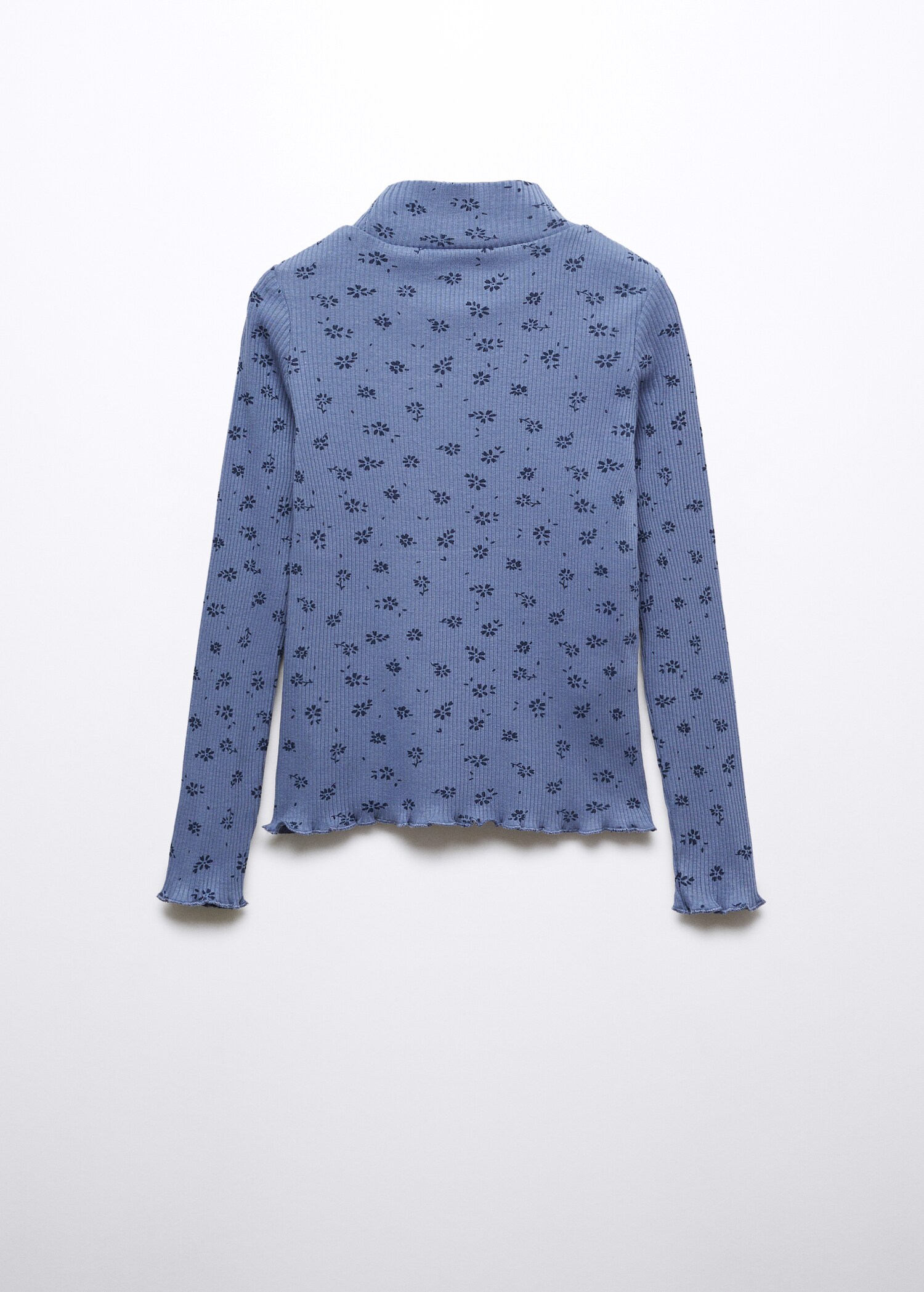 Ribbed high neck t-shirt - Reverse of the article