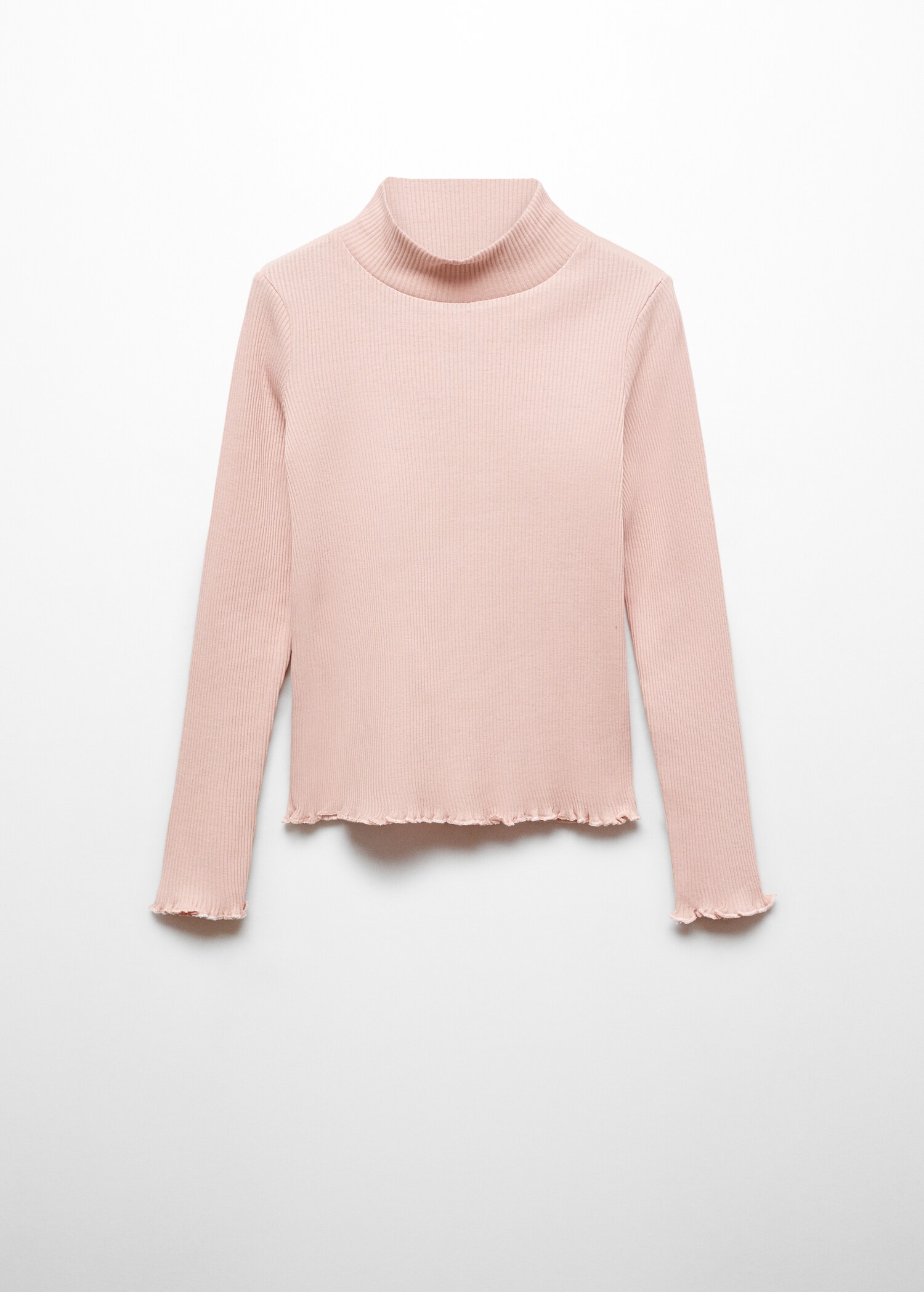 Ribbed high neck t-shirt - Article without model