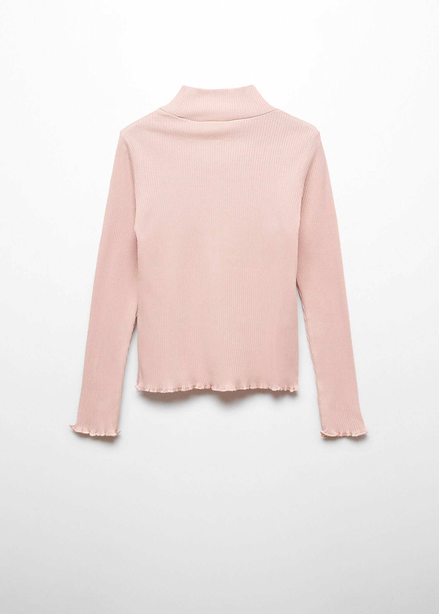 Ribbed high neck t-shirt - Reverse of the article