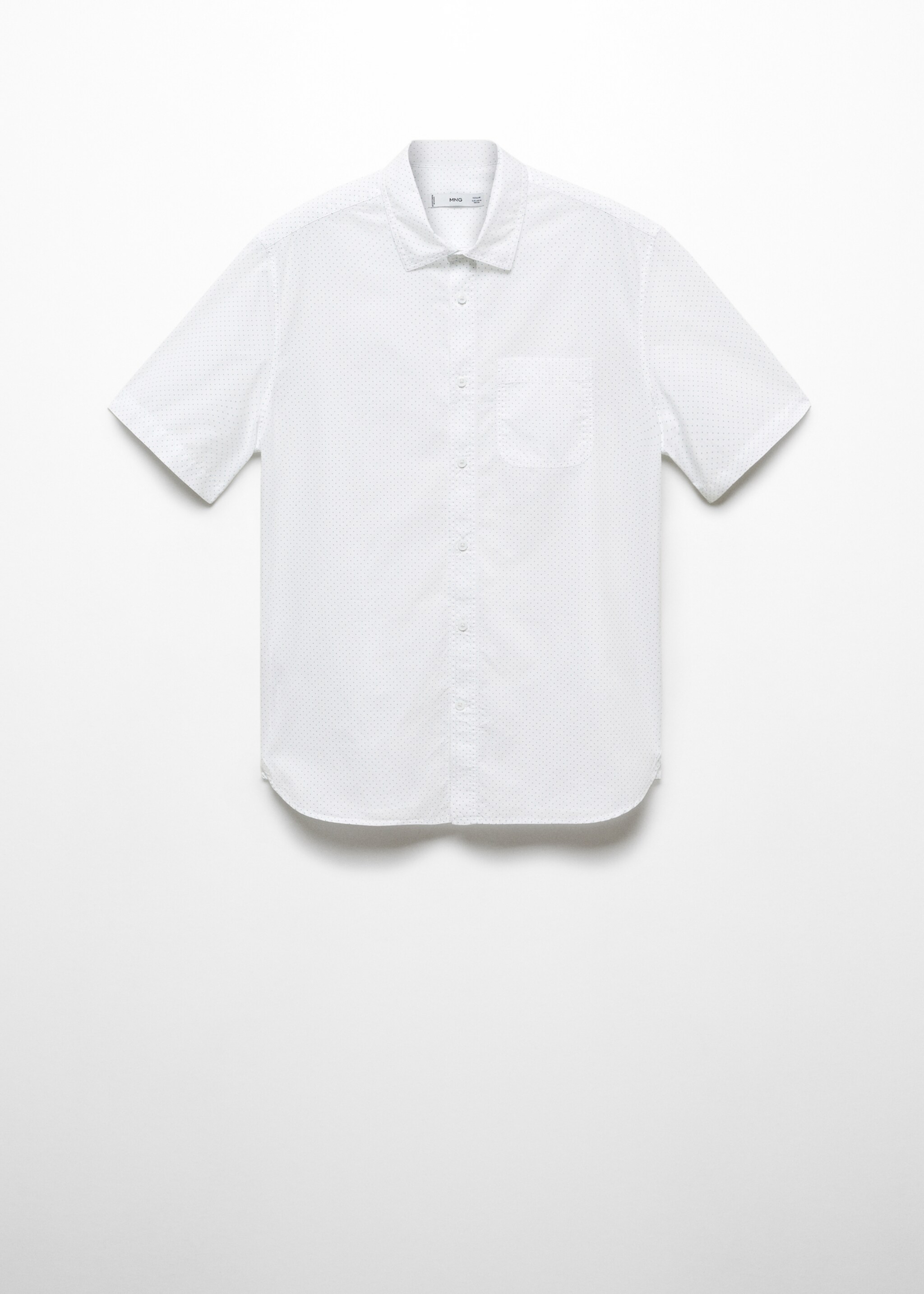 Chemise 100 % coton manches courtes en micro-imprimé - Article sans modèle