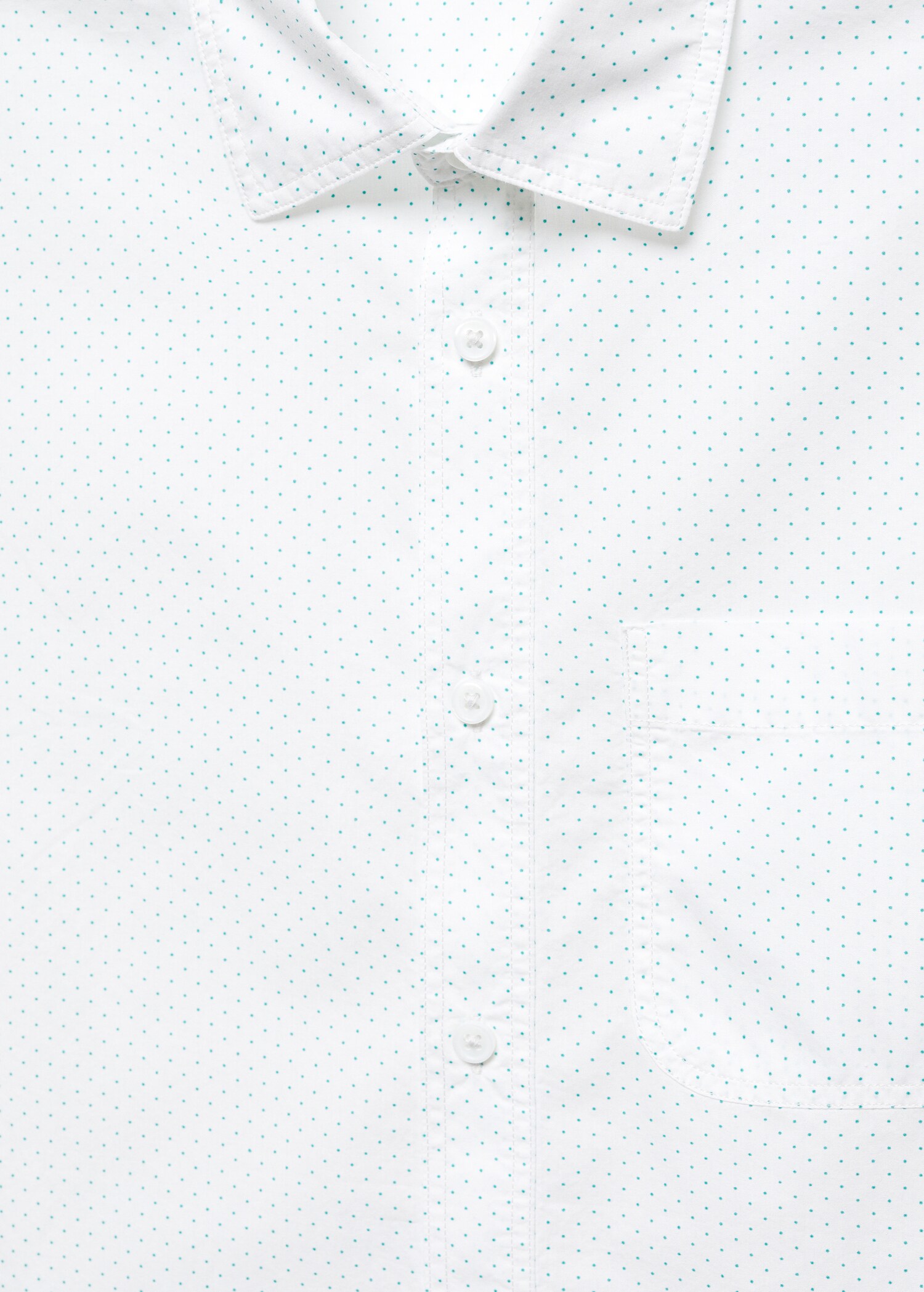 100% cotton short-sleeved mirco-patterned shirt - Details of the article 8