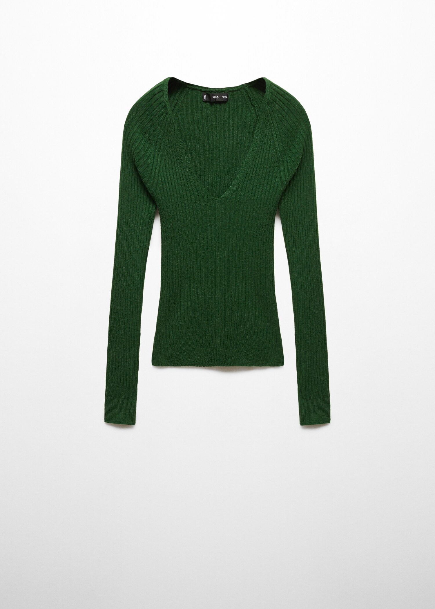 Pull-over côtelé col en V - Article sans modèle