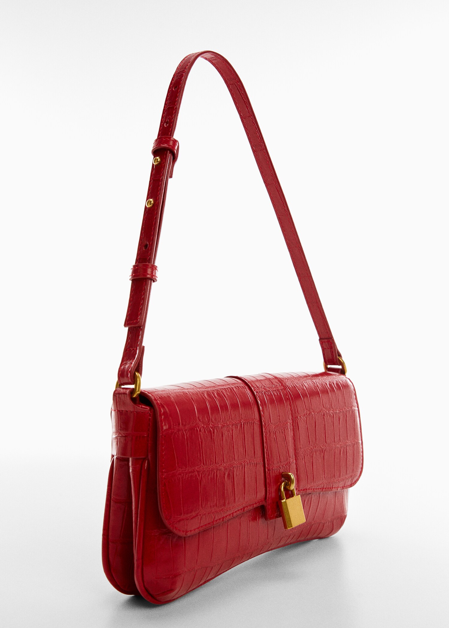 Coconut-effect shoulder bag - Medium plane
