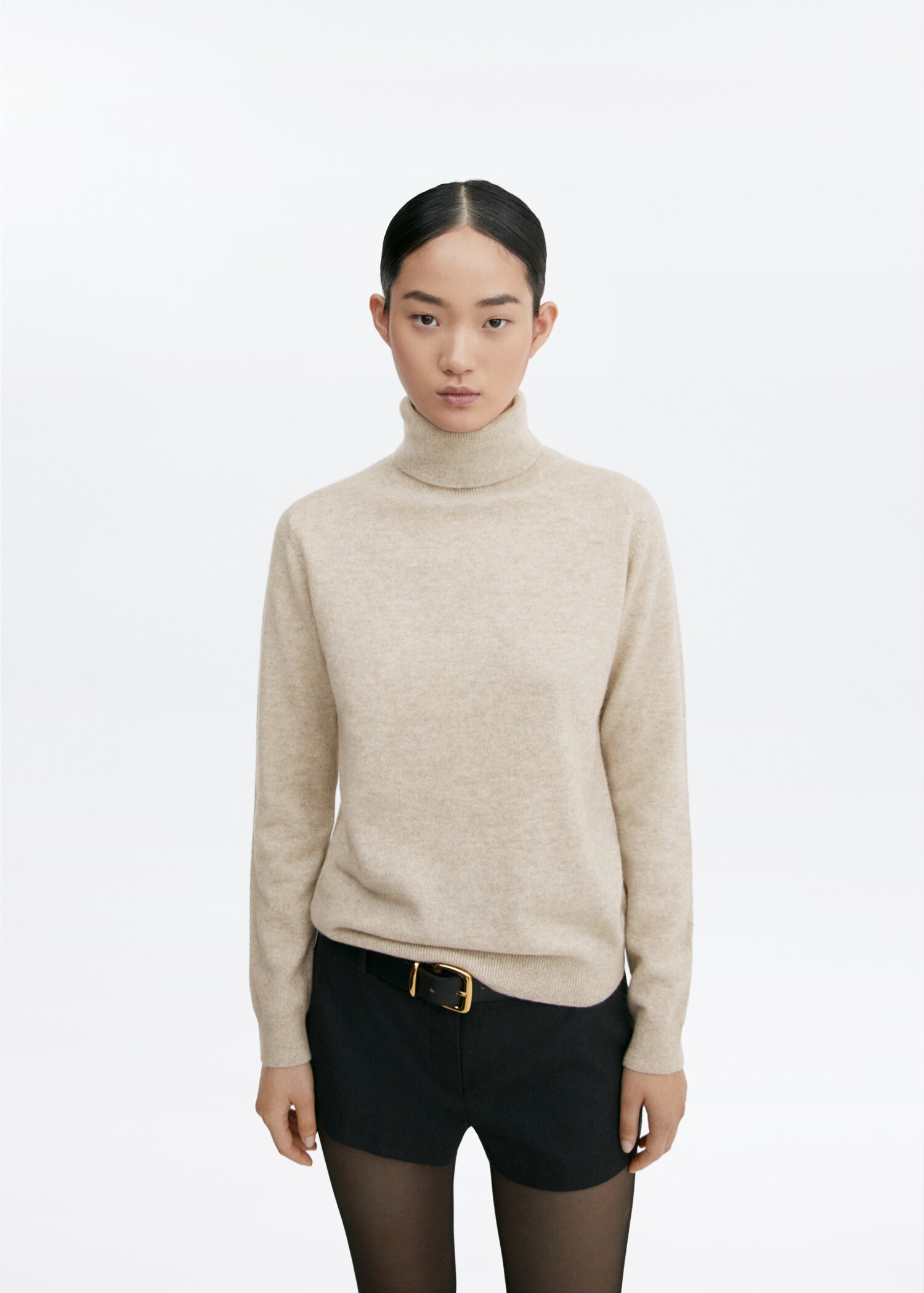 100% cashmere turtleneck sweater - Medium plane