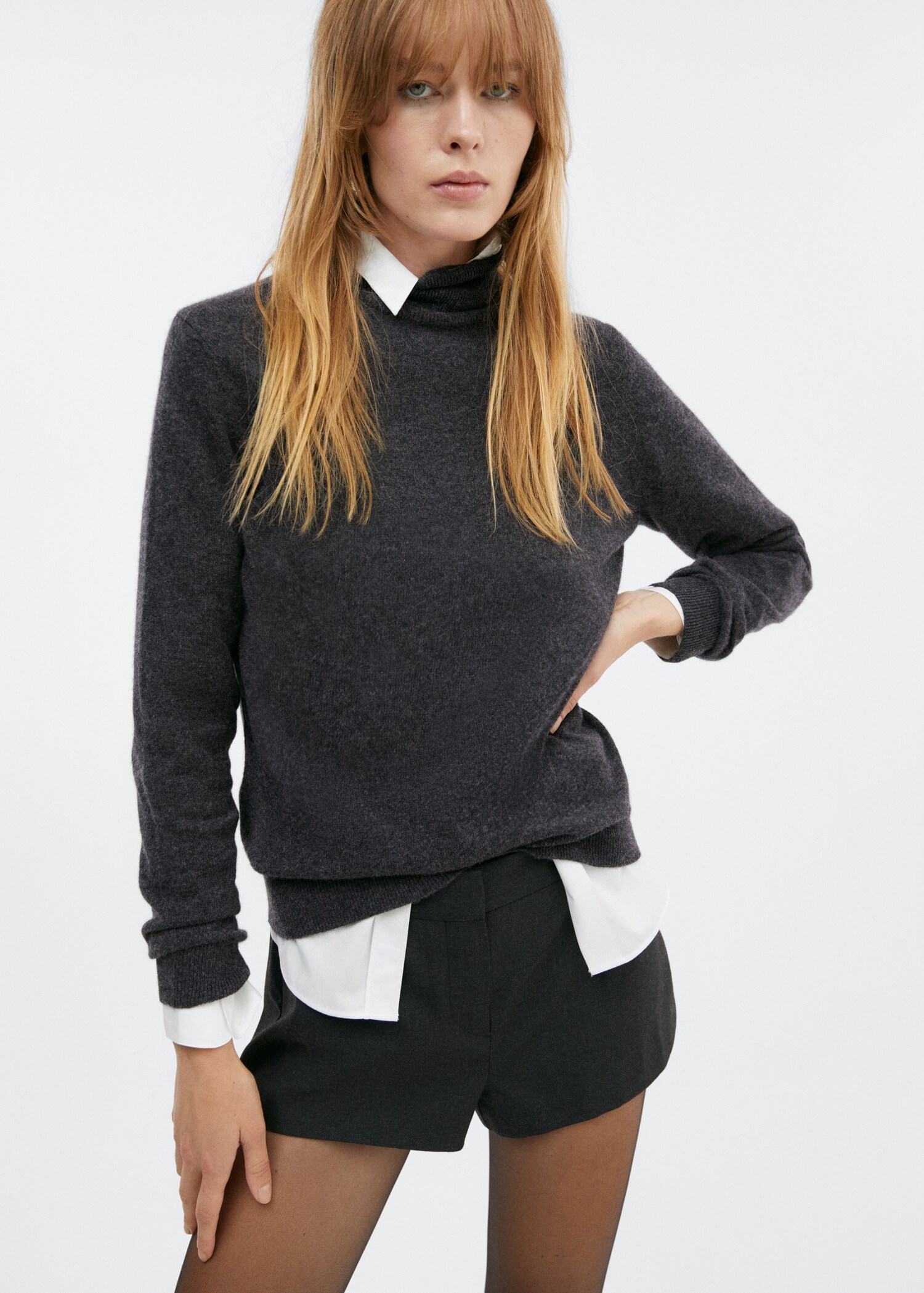 100% cashmere turtleneck sweater - Medium plane