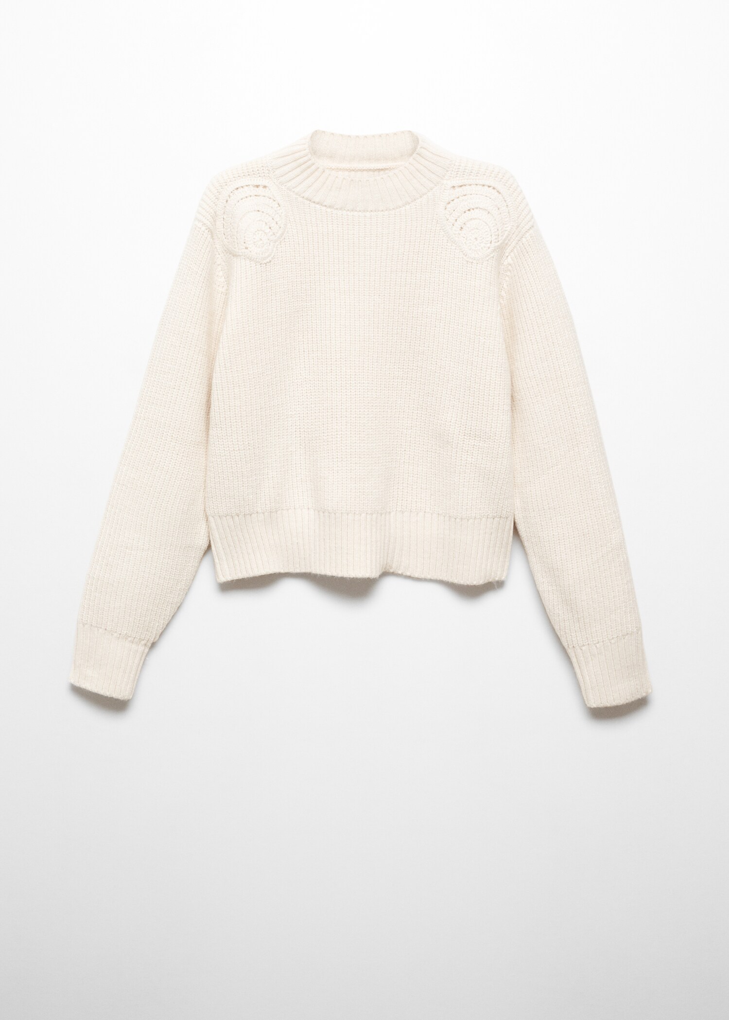 Pullover mit halbhohem Kragen und Schulterdetail - Artikel ohne Model