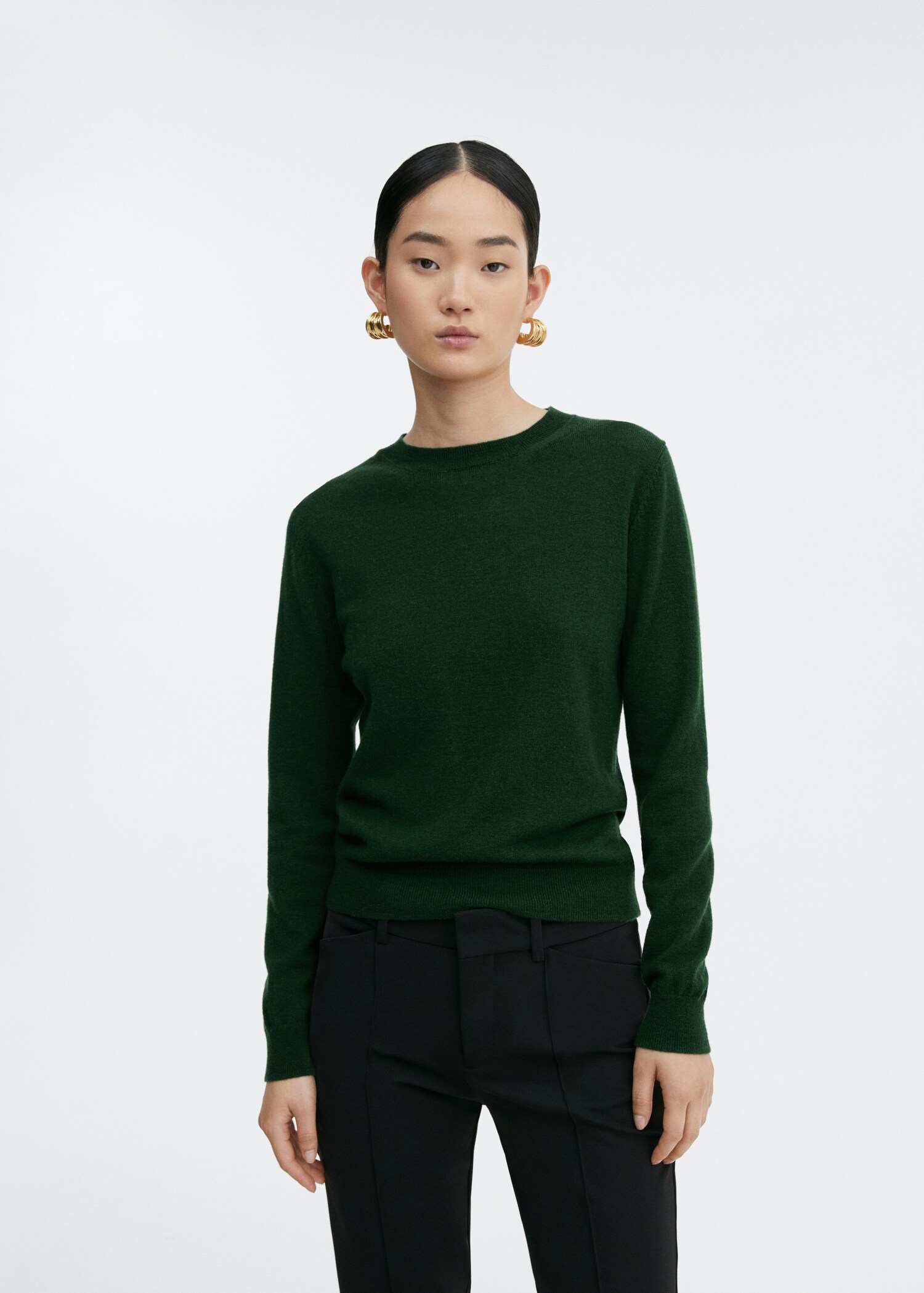 High collar wool sweater - Medium plane