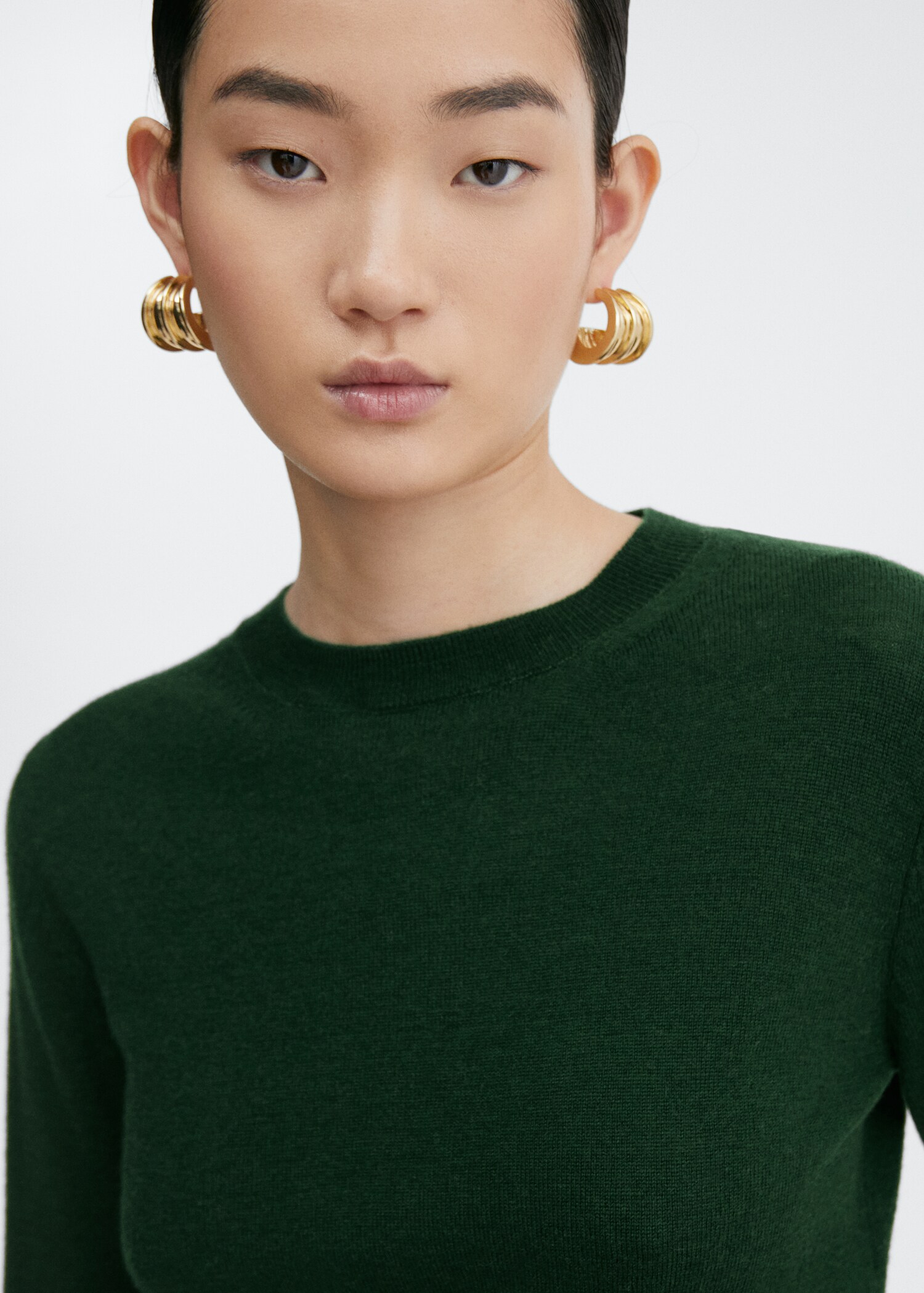 High collar wool sweater - Details of the article 1