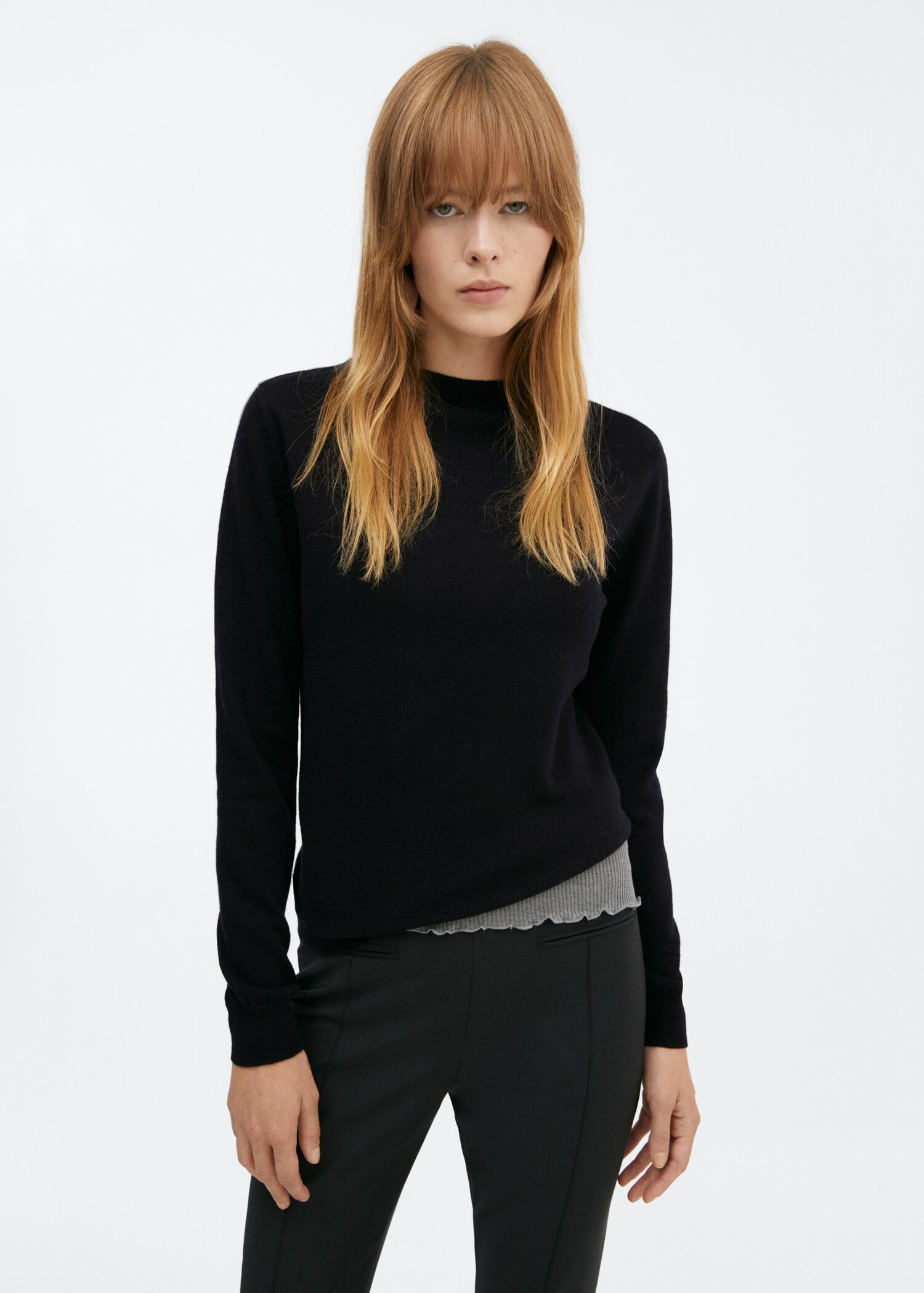 High collar wool sweater - Medium plane