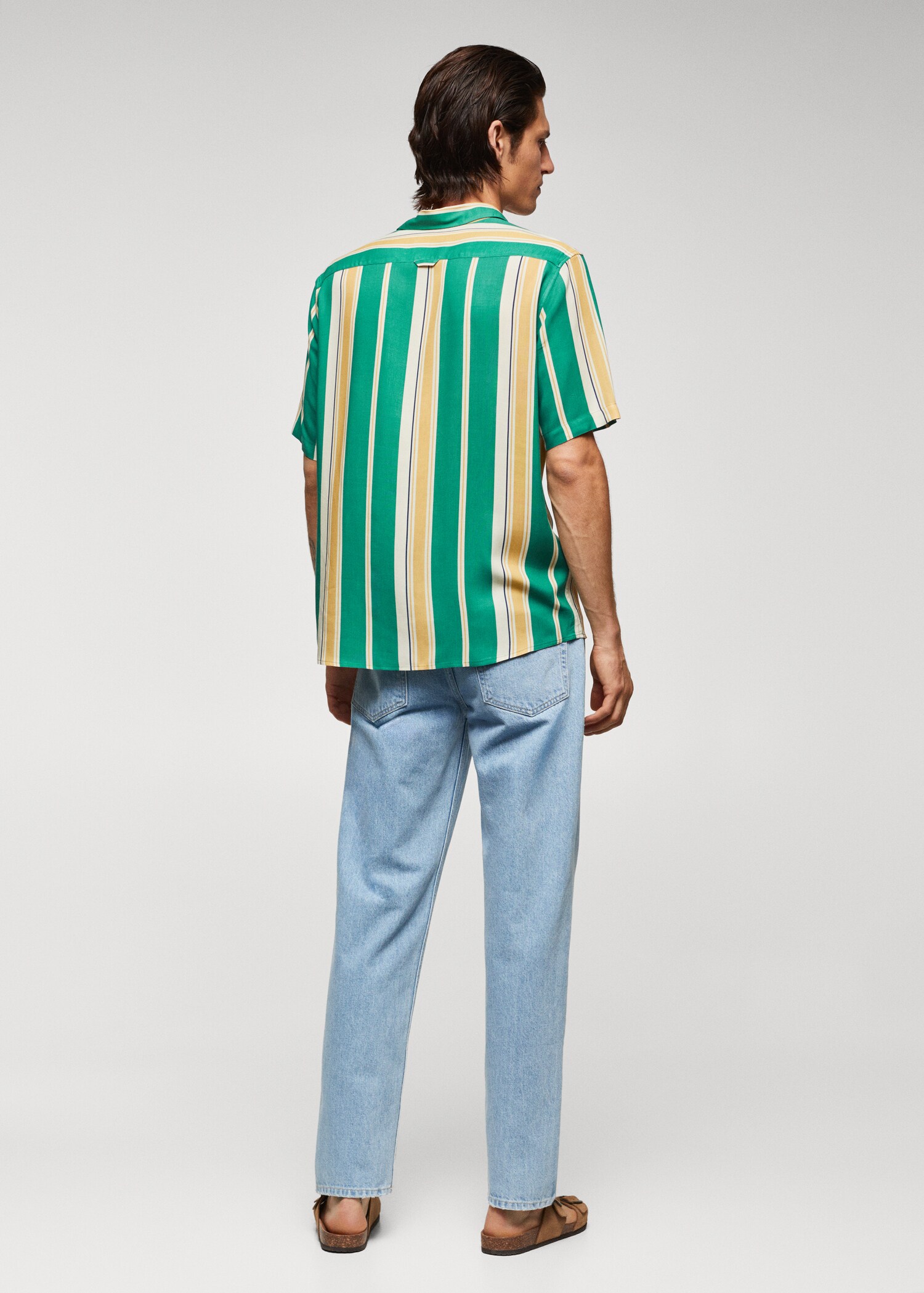 Short sleeve striped shirt - Reverse of the article