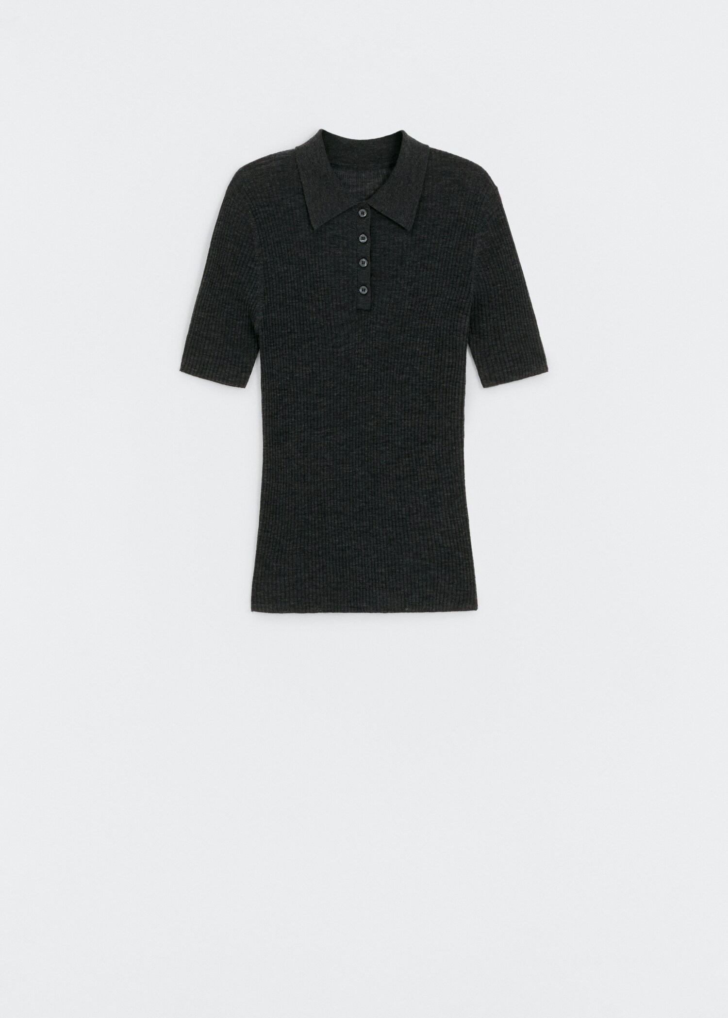 Polo collar wool sweater - Article without model