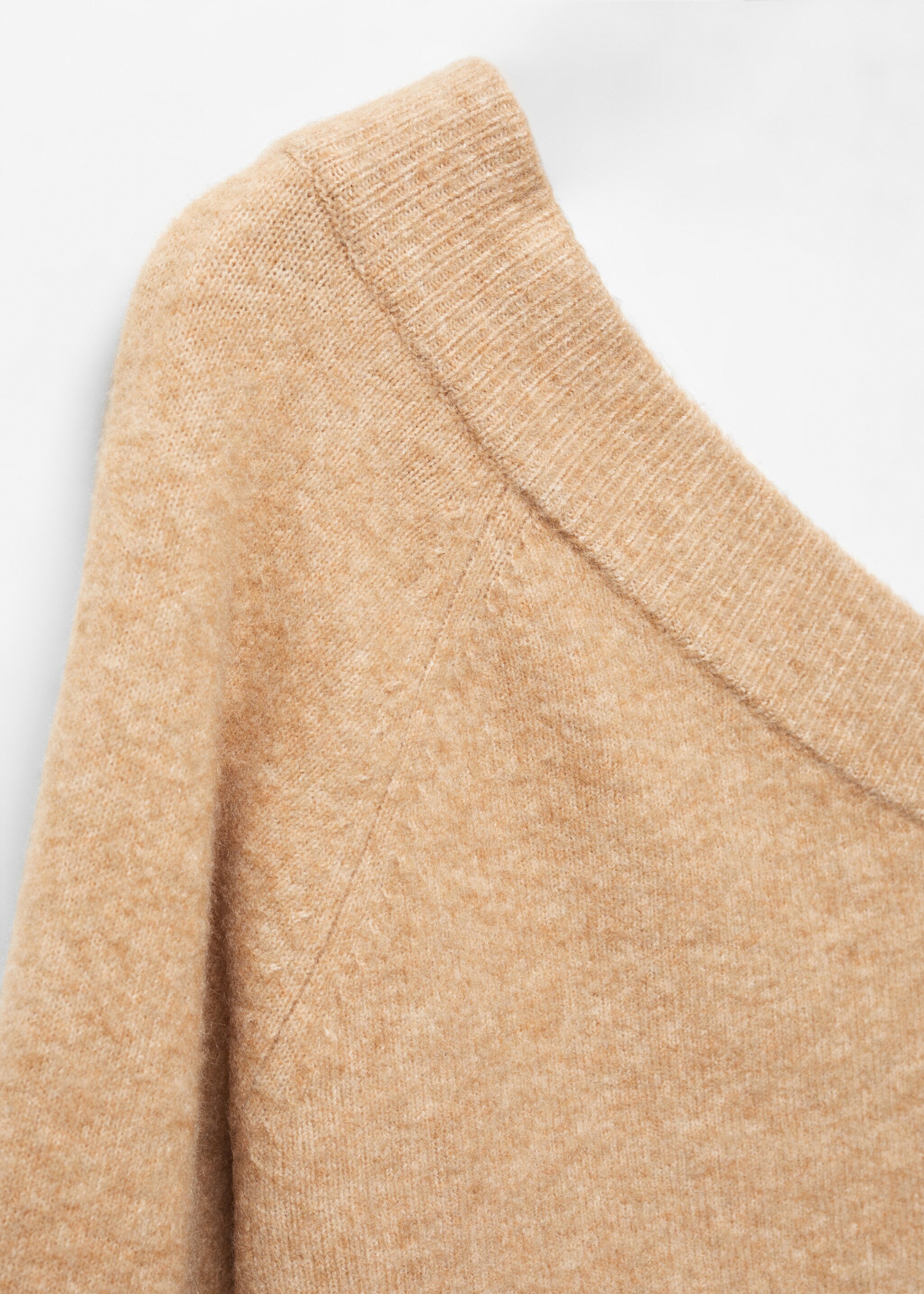 Asymmetric knit sweater - Details of the article 8, Medium Brown. Ref: 57005814-00.