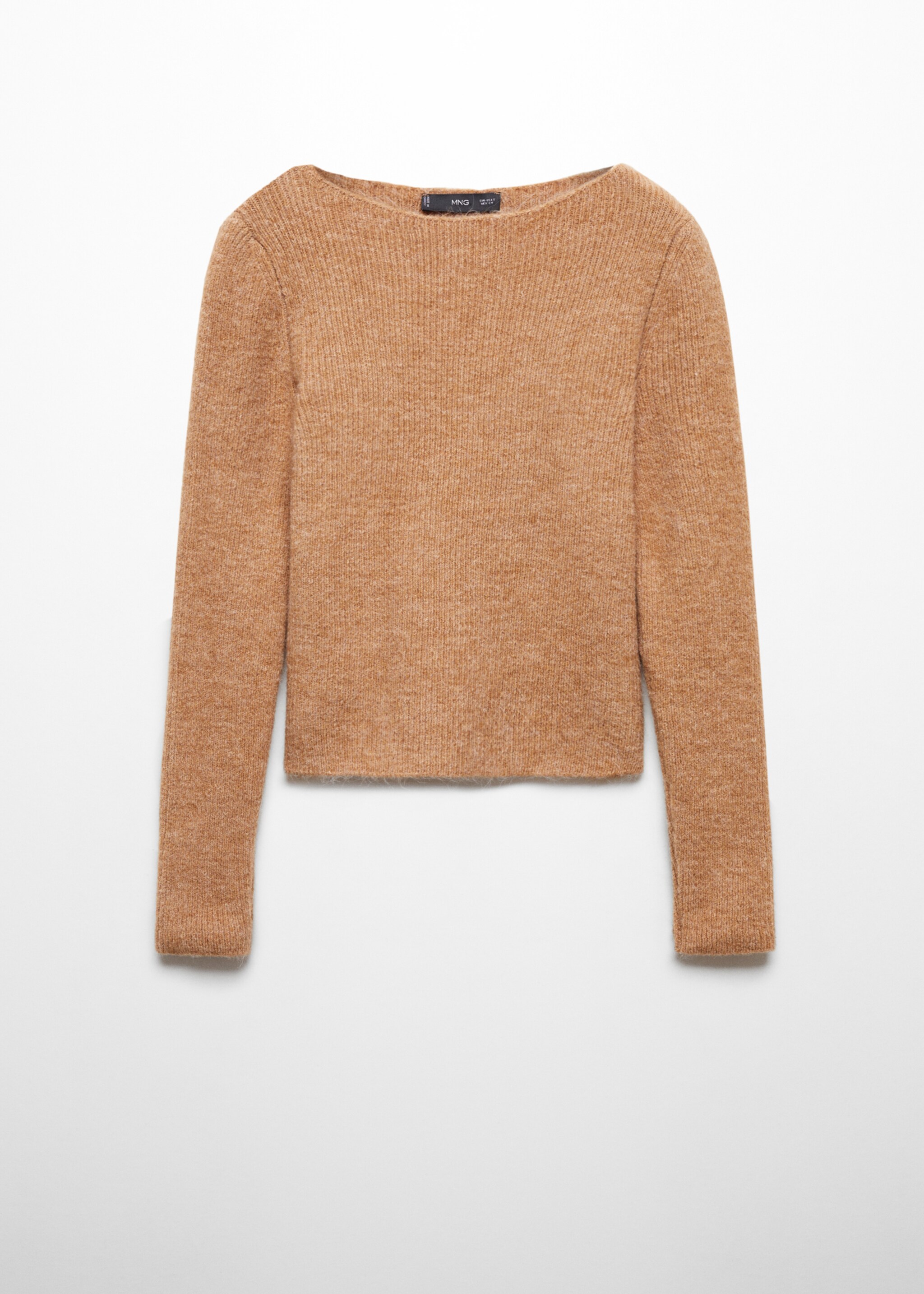 Boat-neck knitted sweater - Article without model