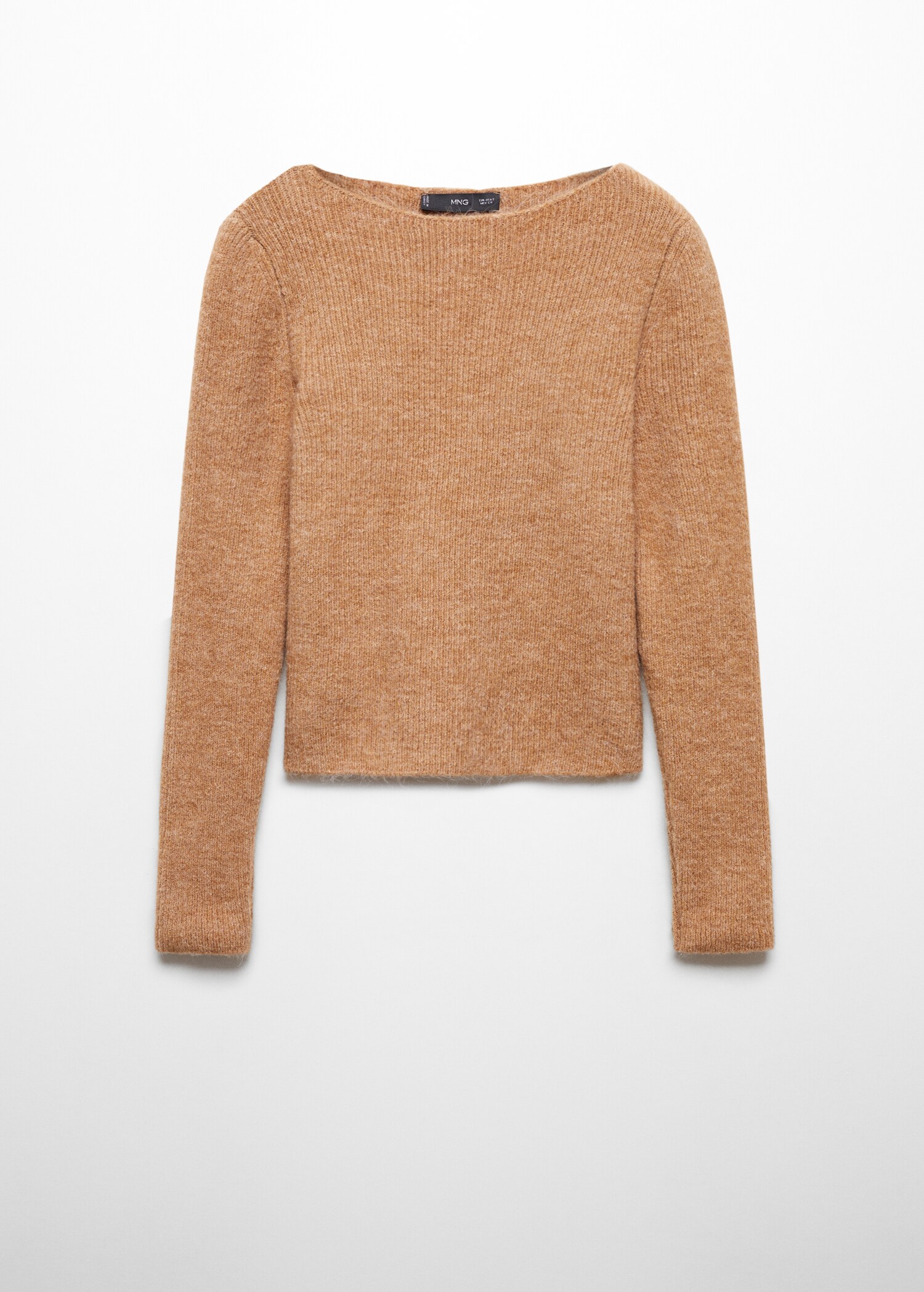 Boat-neck knitted sweater - Article without model