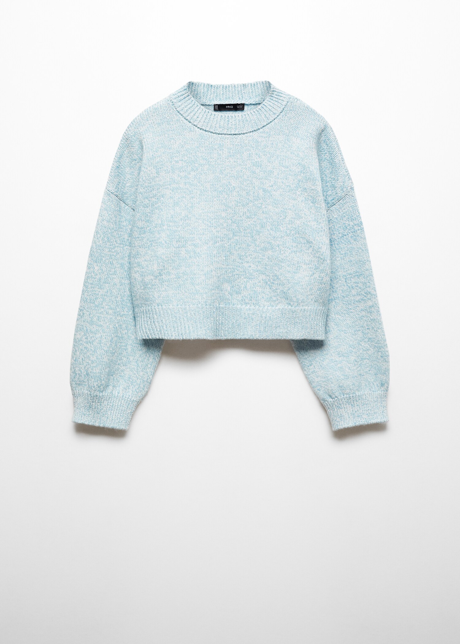 Puffed sleeves crop sweater - Article without model