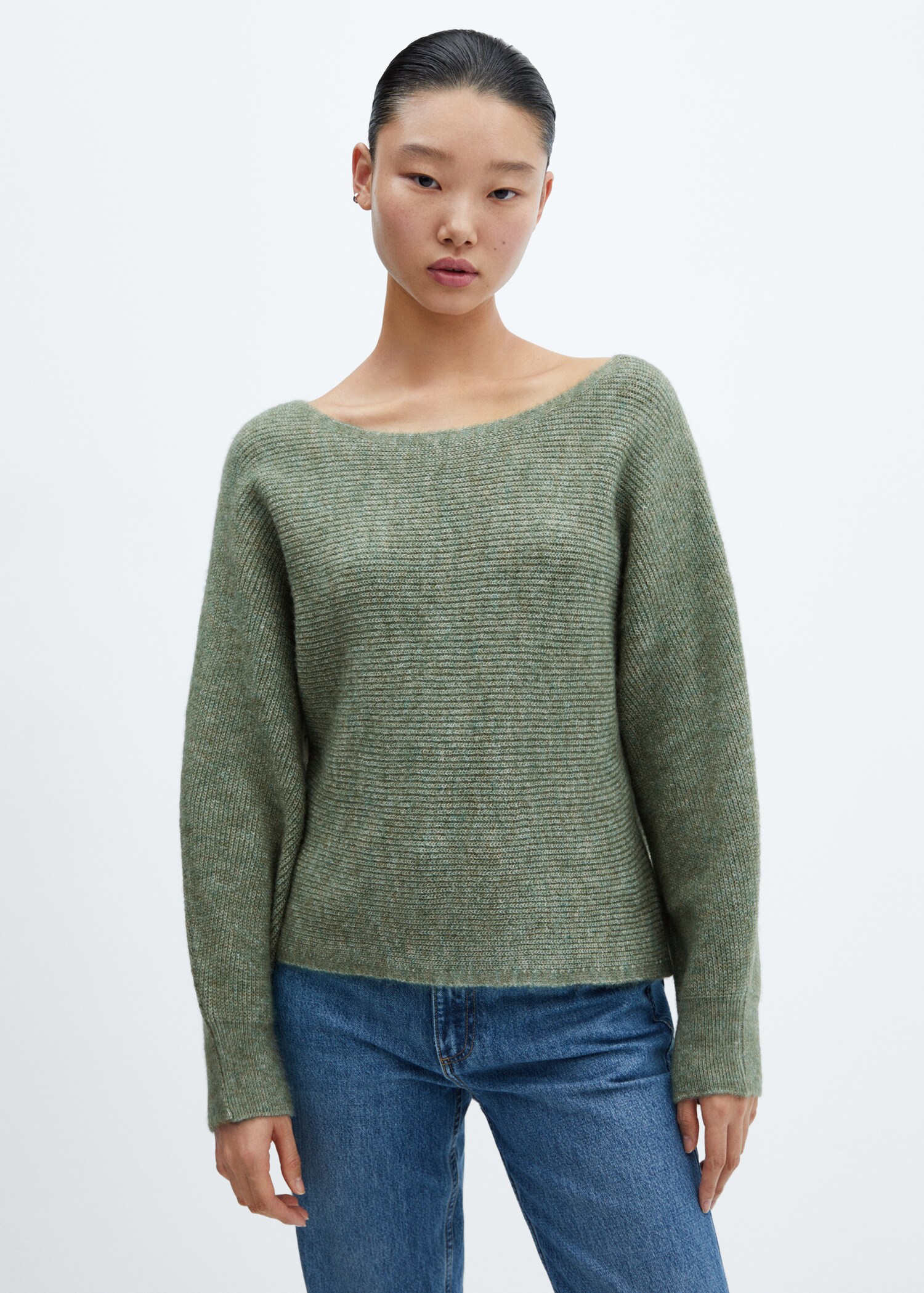 Puffed sleeves sweater - Medium plane