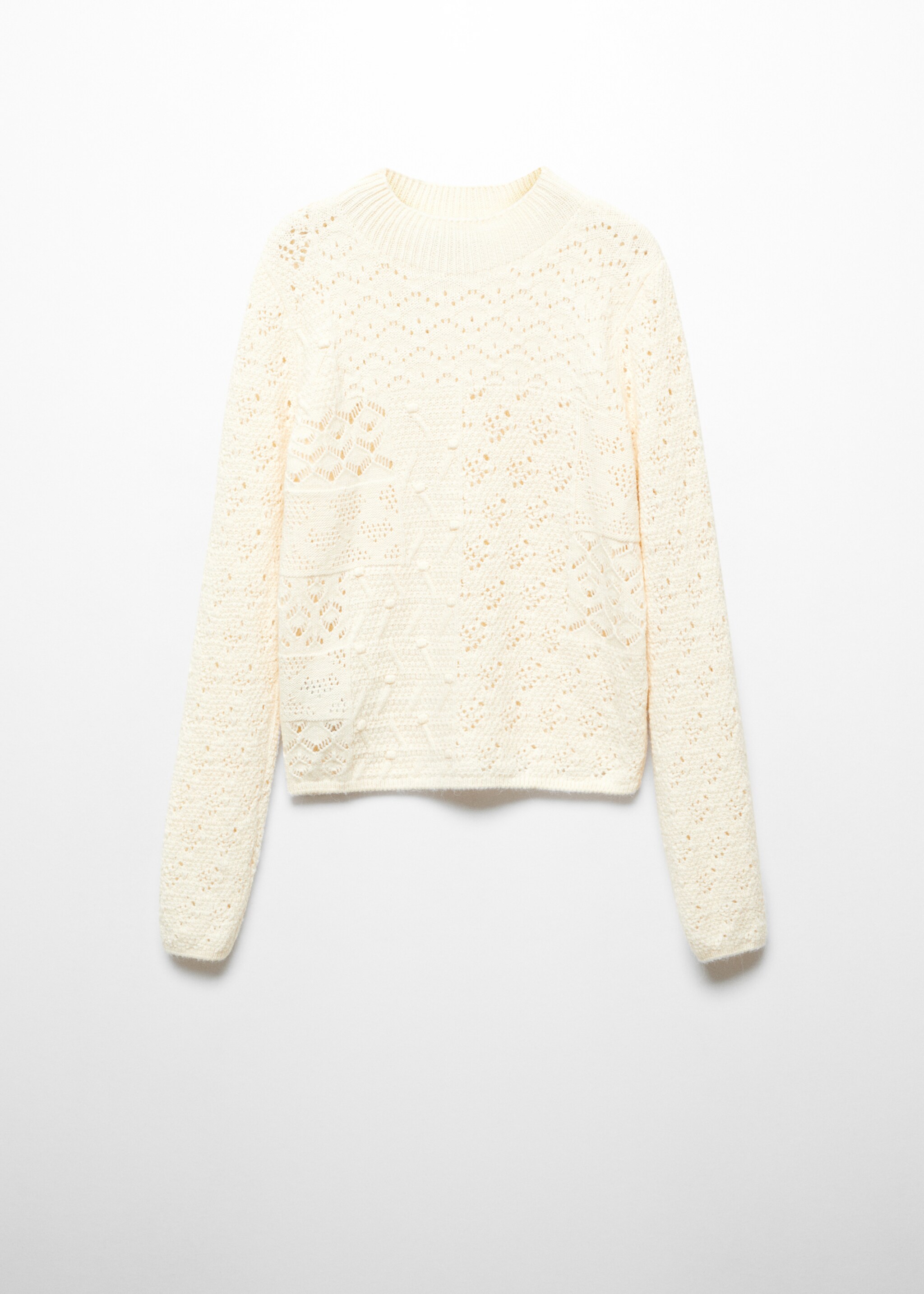 Pullover mit H&auml;kel-Details und Lochmuster - Artikel ohne Model