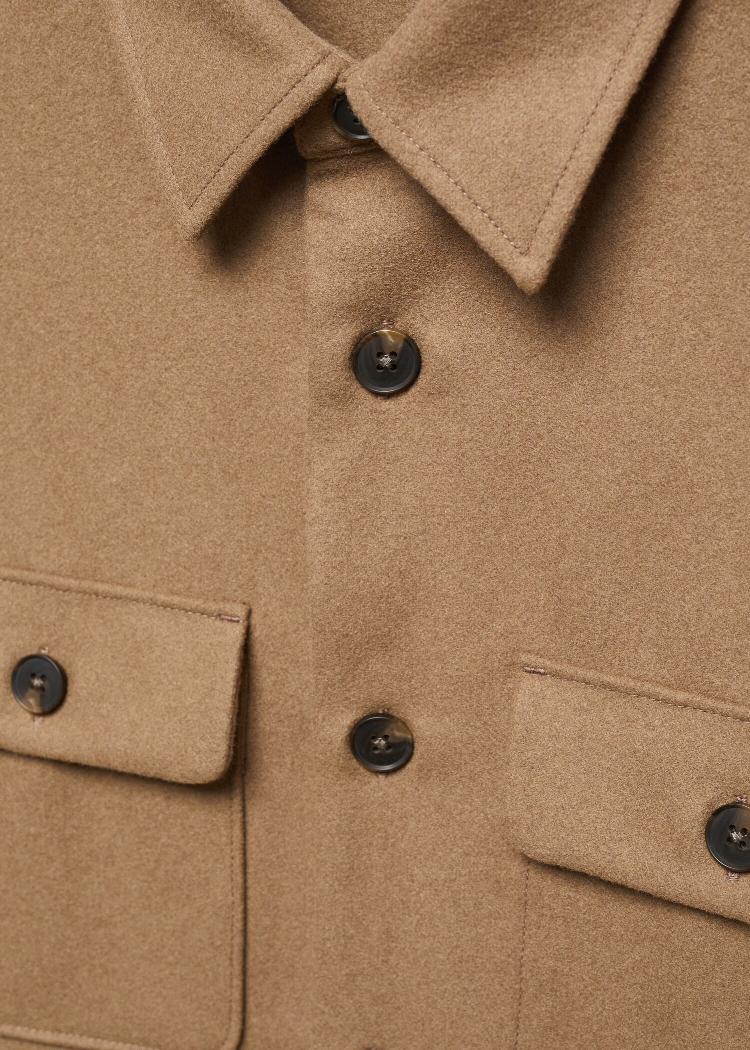 Wool overshirt with pockets - Details of the article 8