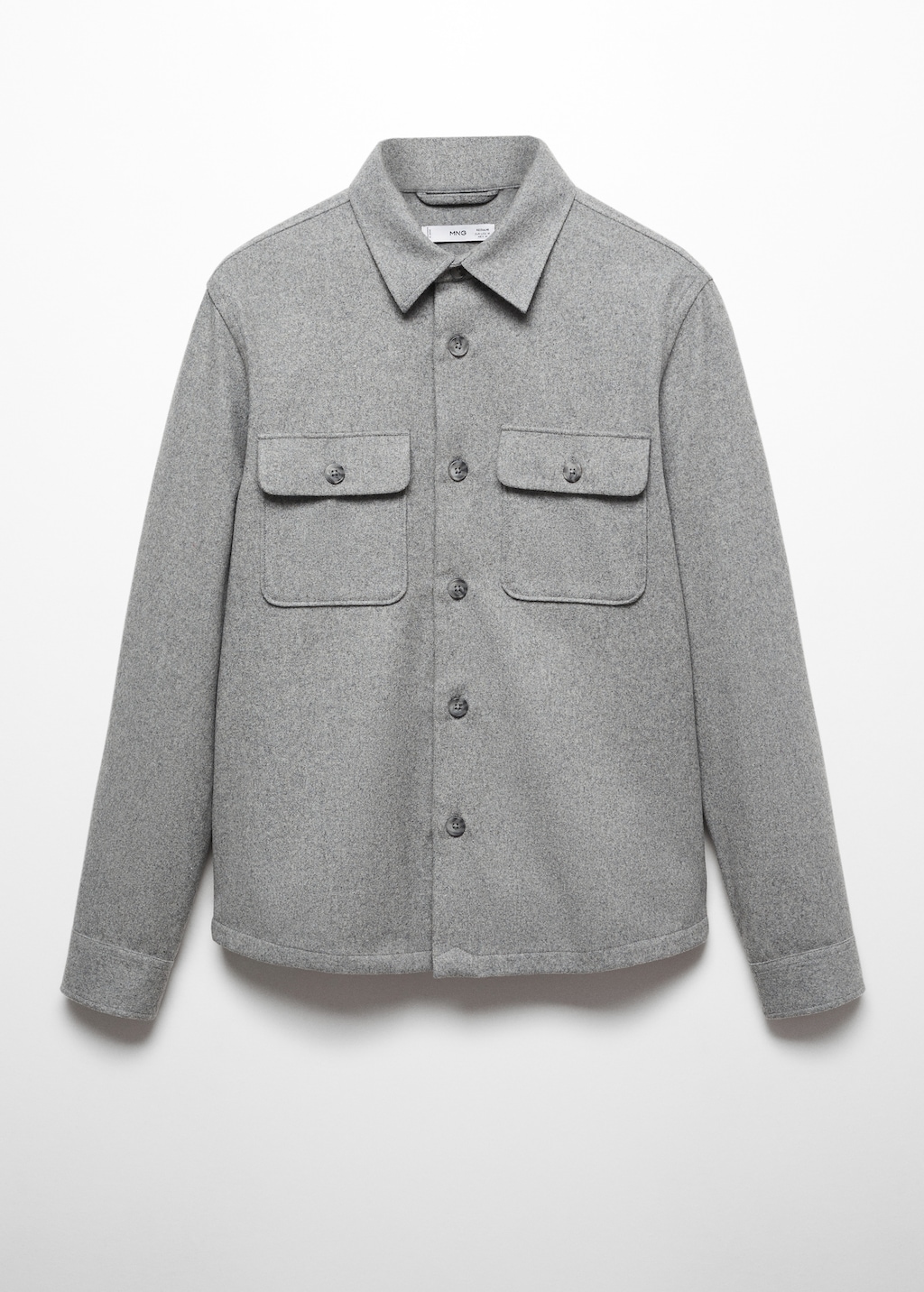 Wool overshirt with pockets - Men | MANGO OUTLET USA