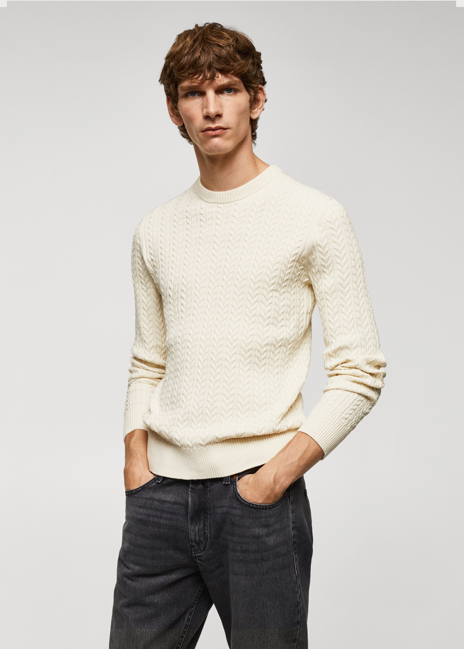 Pull-over coton tressé - Plan moyen
