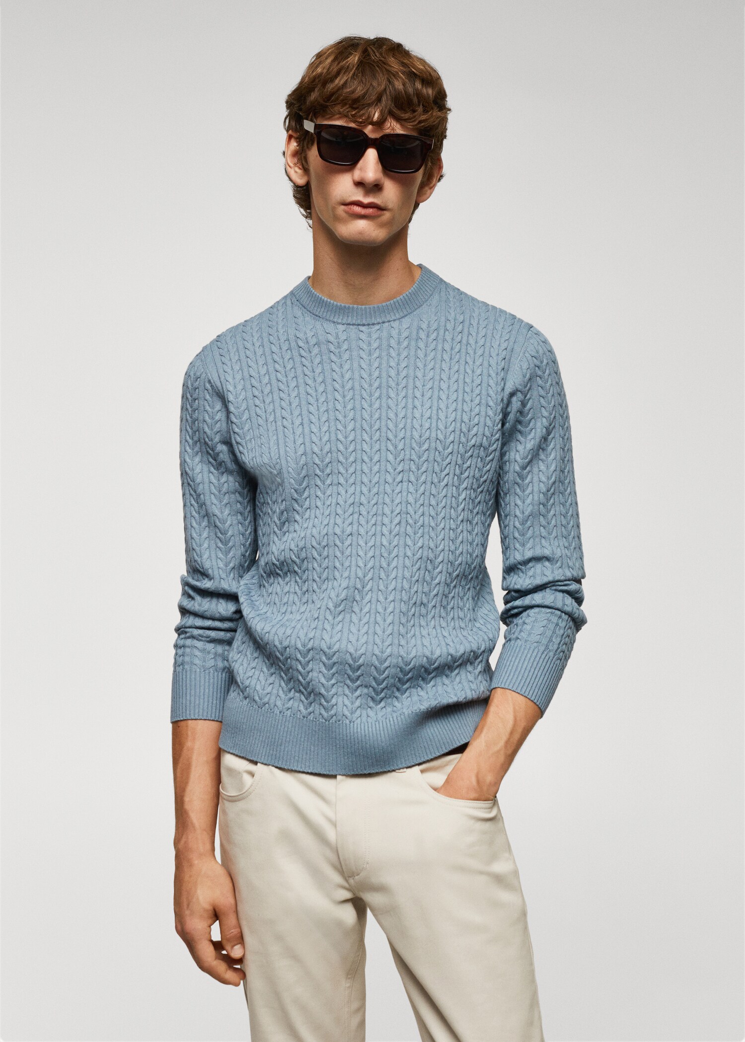 Pull-over coton tressé - Plan moyen