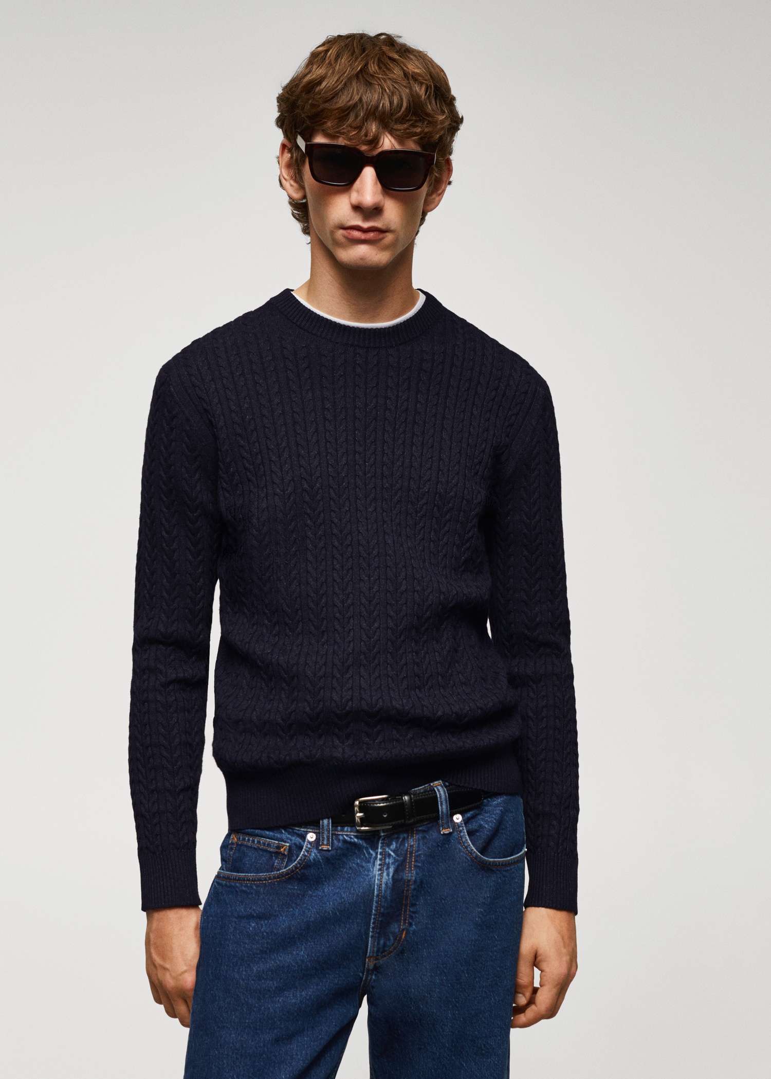 Pull Over Mango Pull Homme Pull-over Coton Tressé