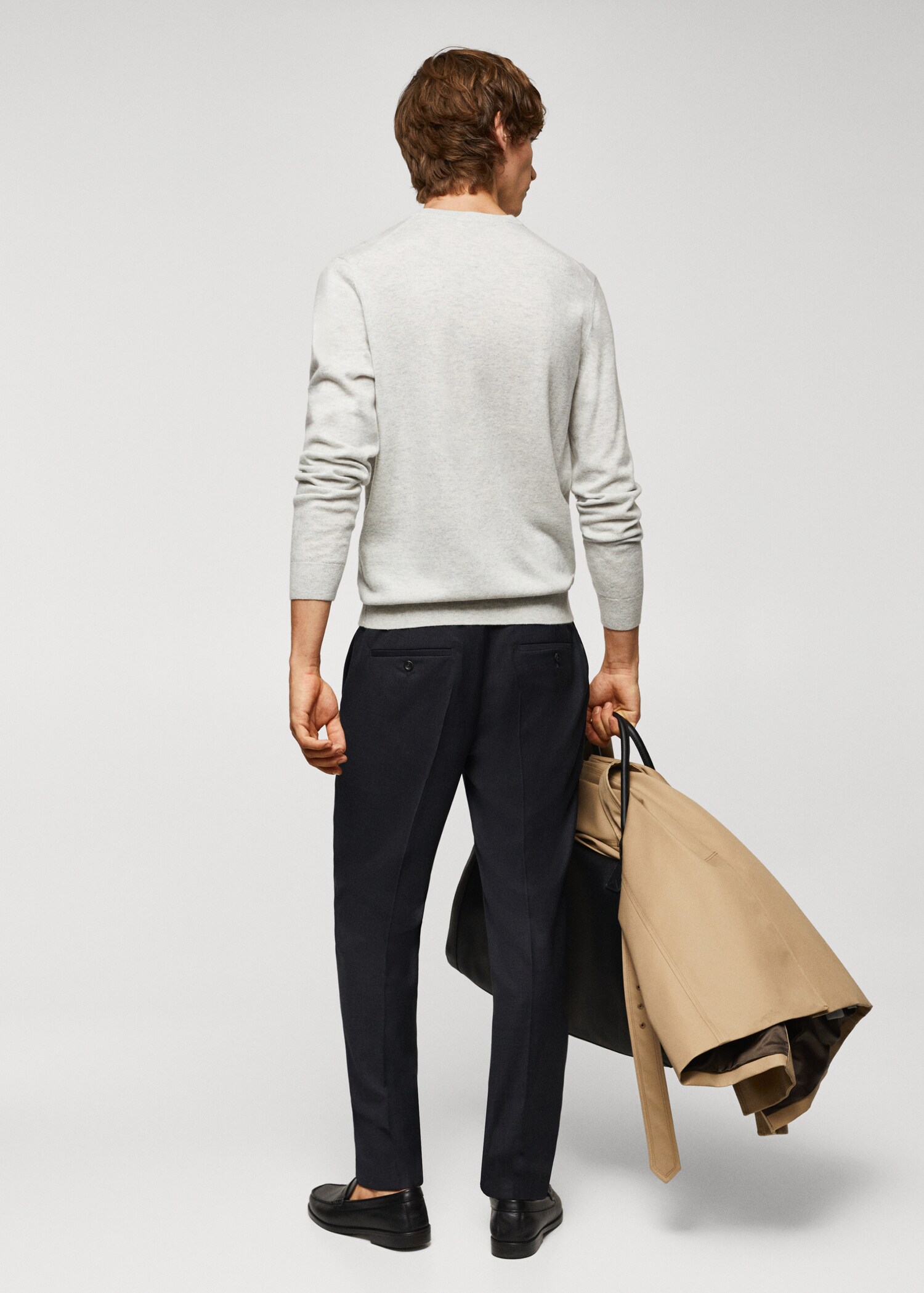 Fine-knit wool-blend sweater - Reverse of the article
