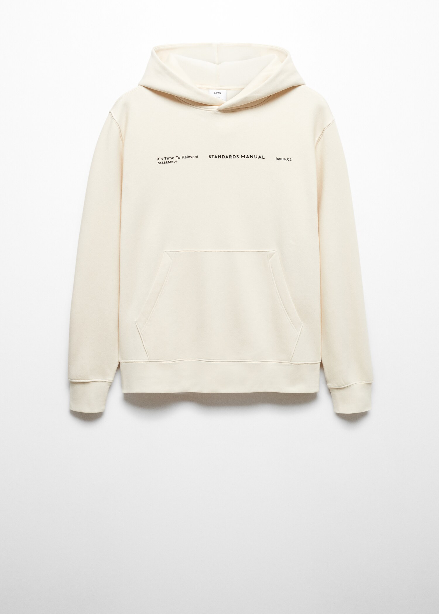 Cotton hooded sweatshirt text - Article without model
