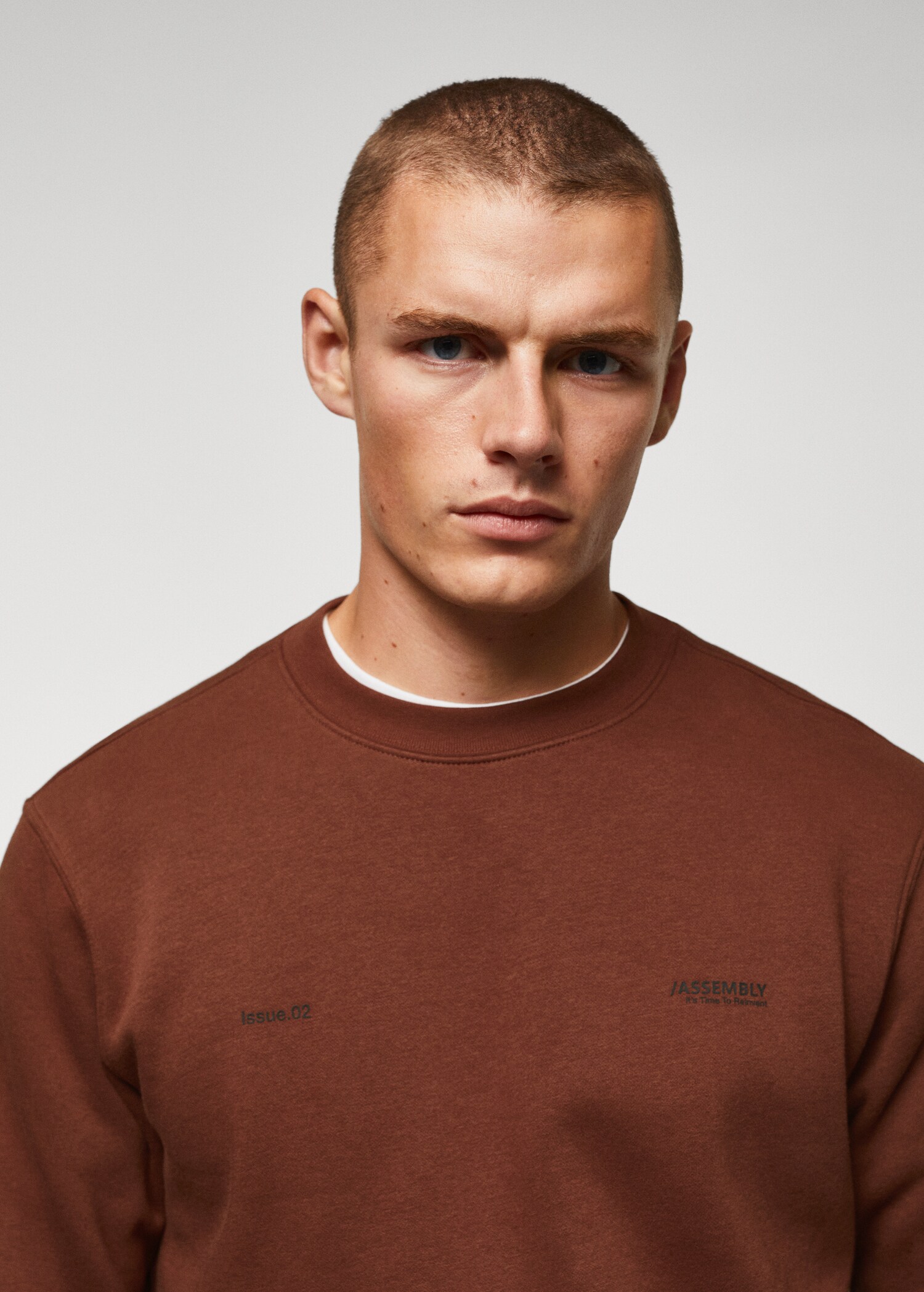 Baumwoll-Sweatshirt mit Schriftzug - Detail des Artikels 1