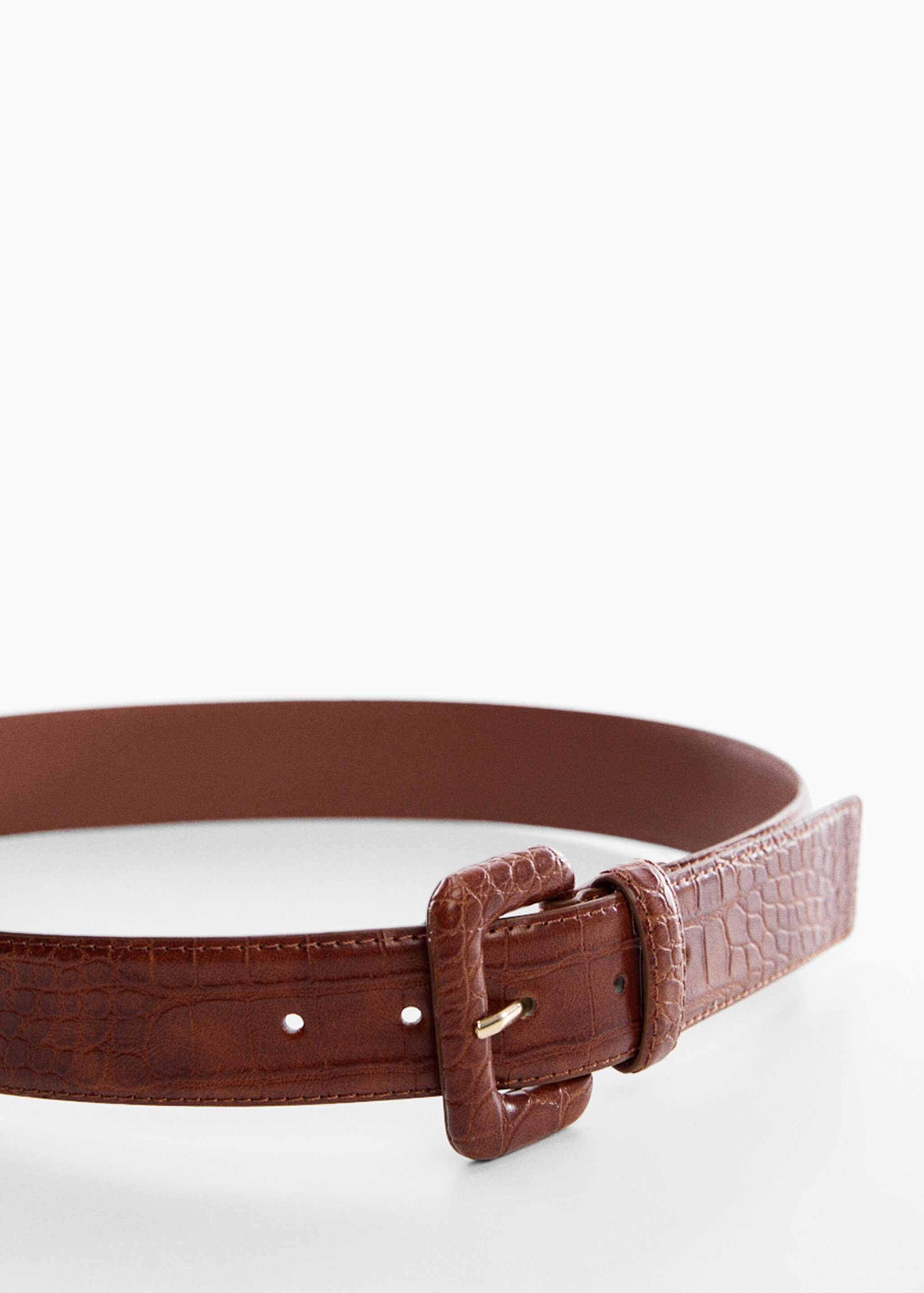 Animal print effect belt - Medium plane, Brown. Ref: 57005970-00.