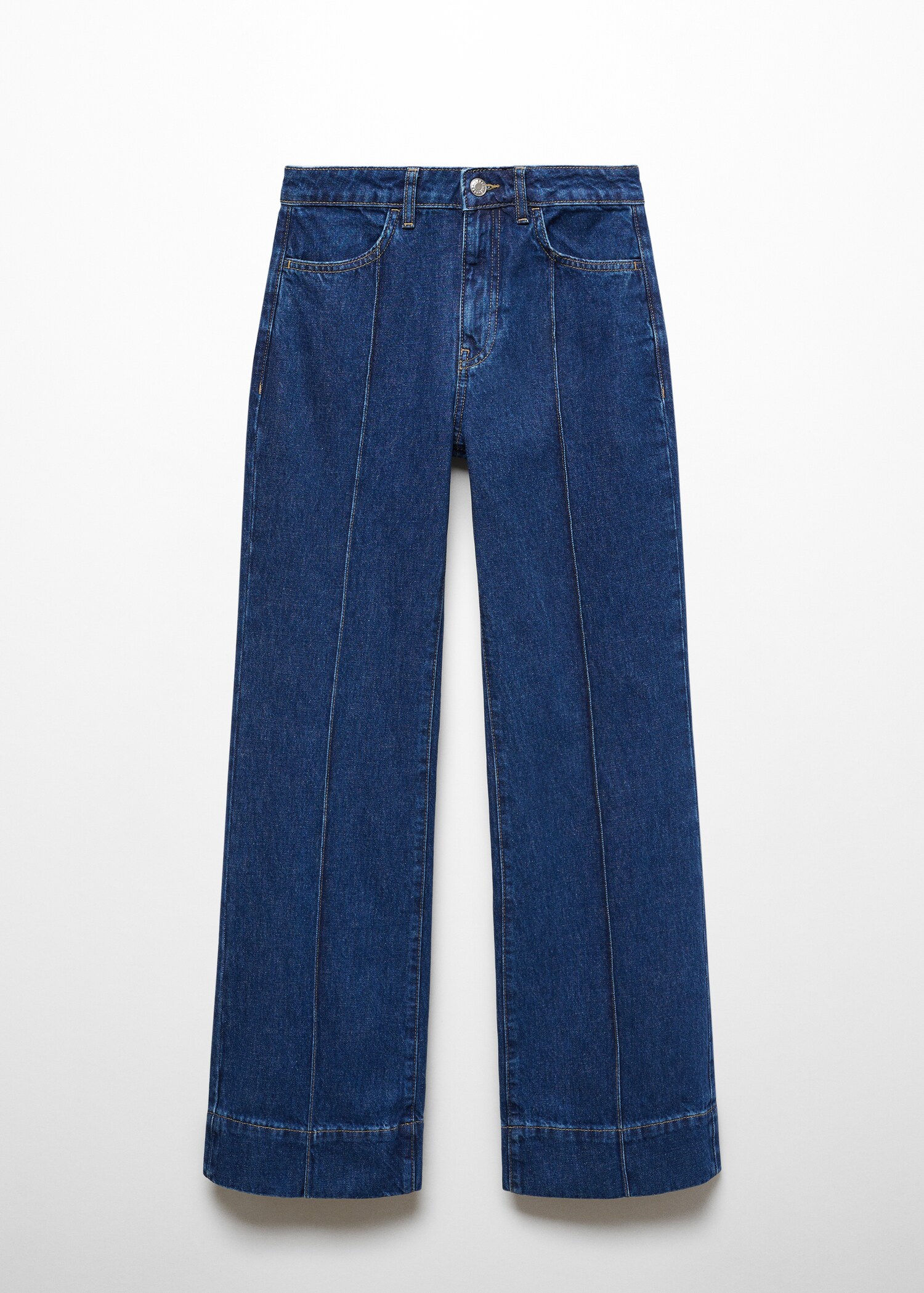 Jeans wideleg med dekorative sømmer - Artikkel uten modell