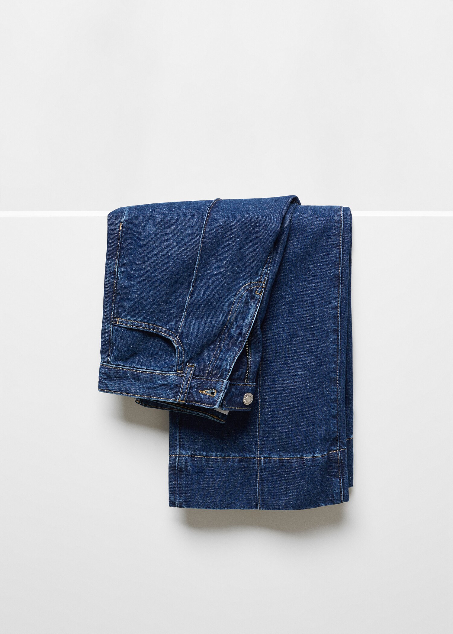 Jeans wideleg med dekorative sømmer - Artikkeldetalj 8