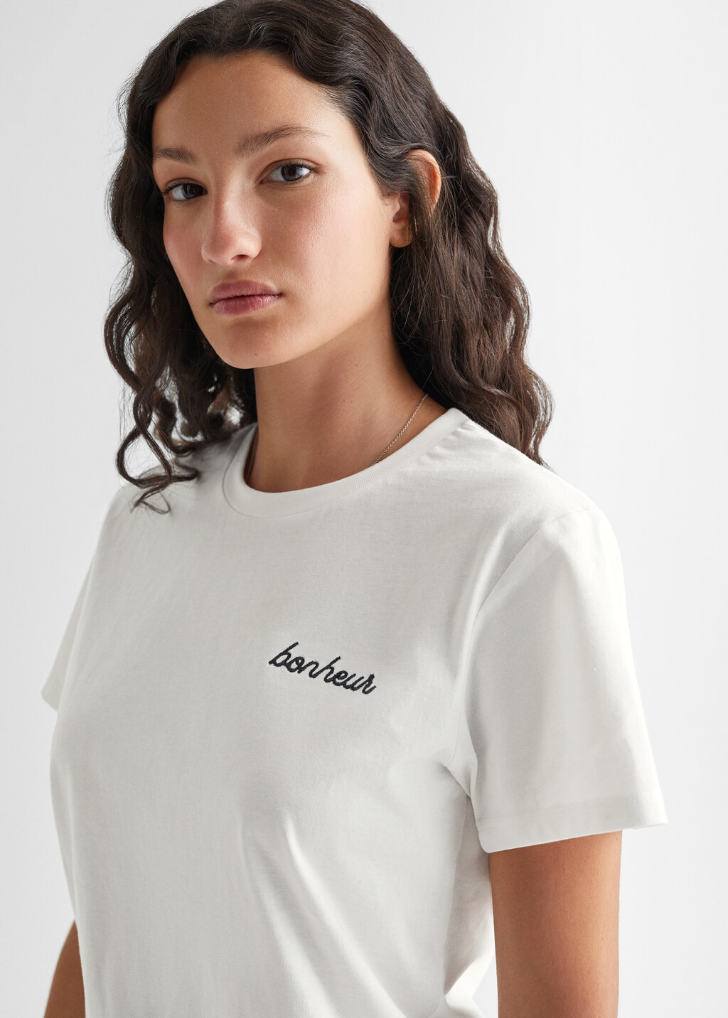Embroidered message T-shirt - Teen Girl | MANGO OUTLET USA