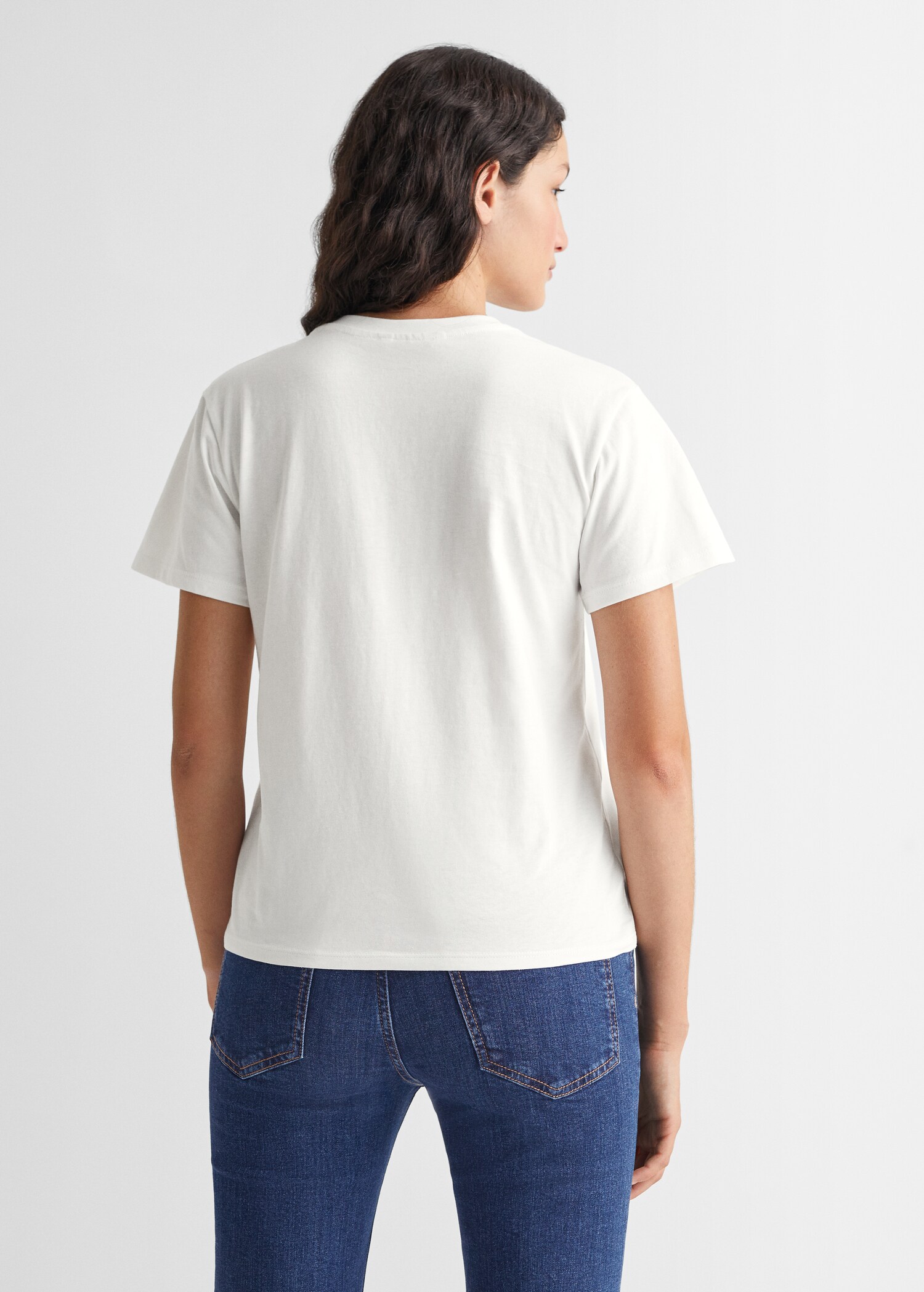 Camiseta mensaje bordado - Reverso del artículo