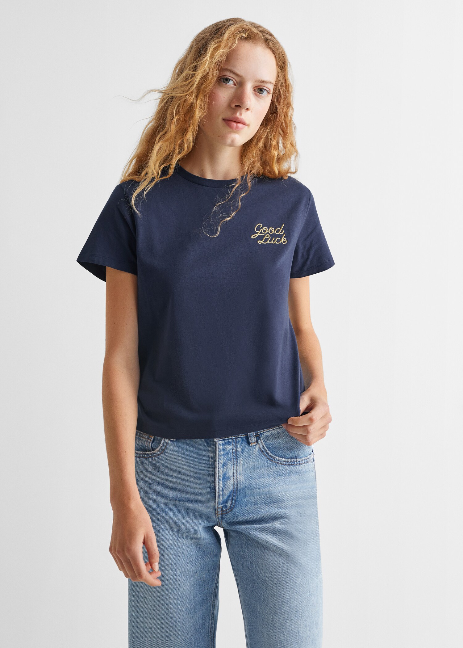 Printed message T-shirt - Medium plane