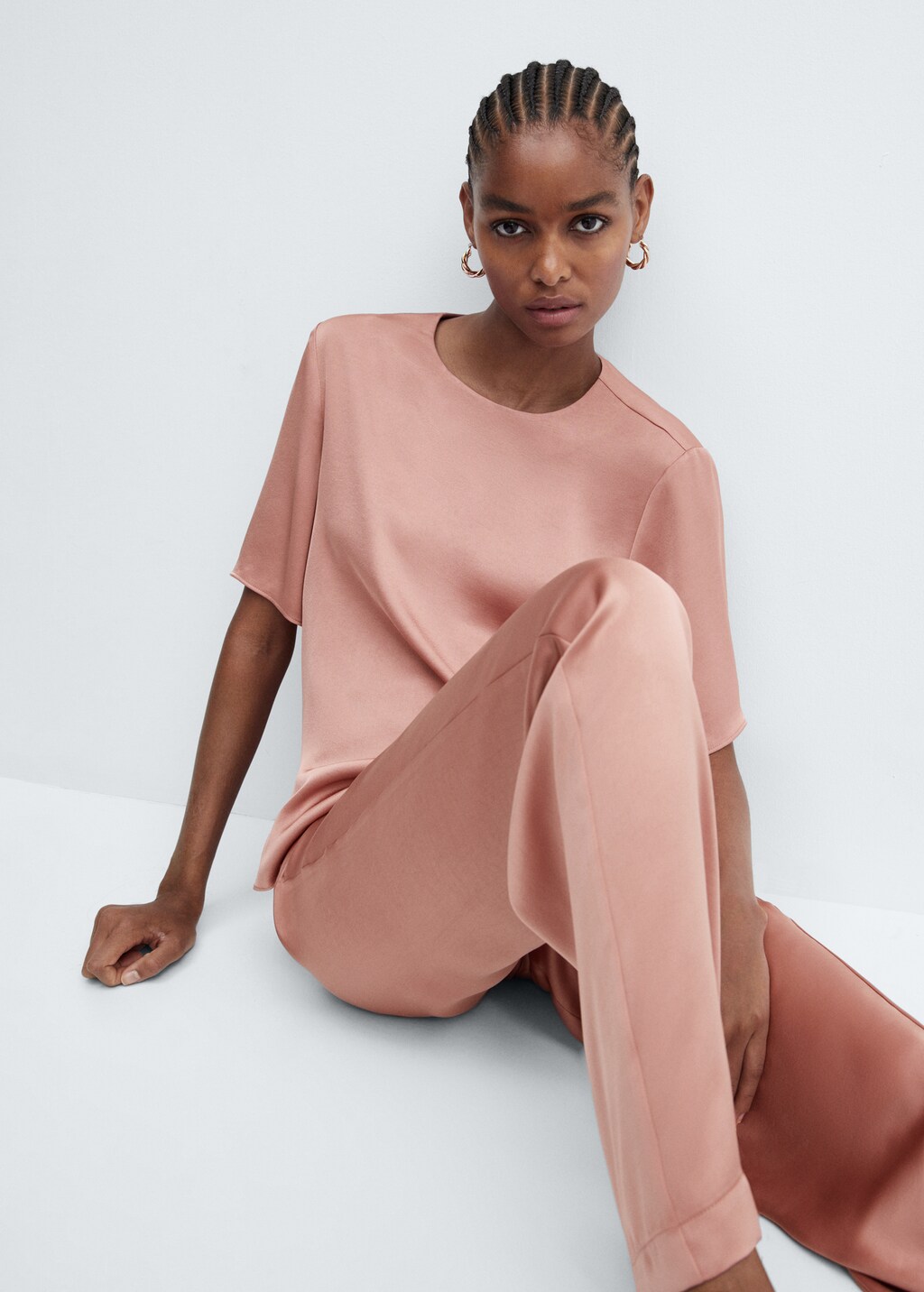 (*)様 CLARA SATIN TUCK PANTS ameri CLARA SATIN TUCK PANTS