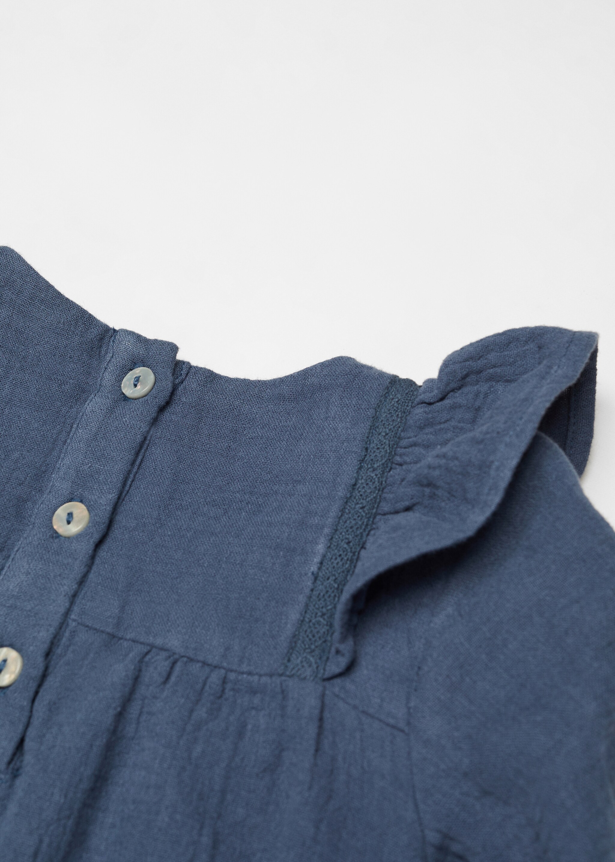 Klänning av bomullsblandning - Detaljer om artikeln 0, Kina Blå. Ref: 57005984-00.