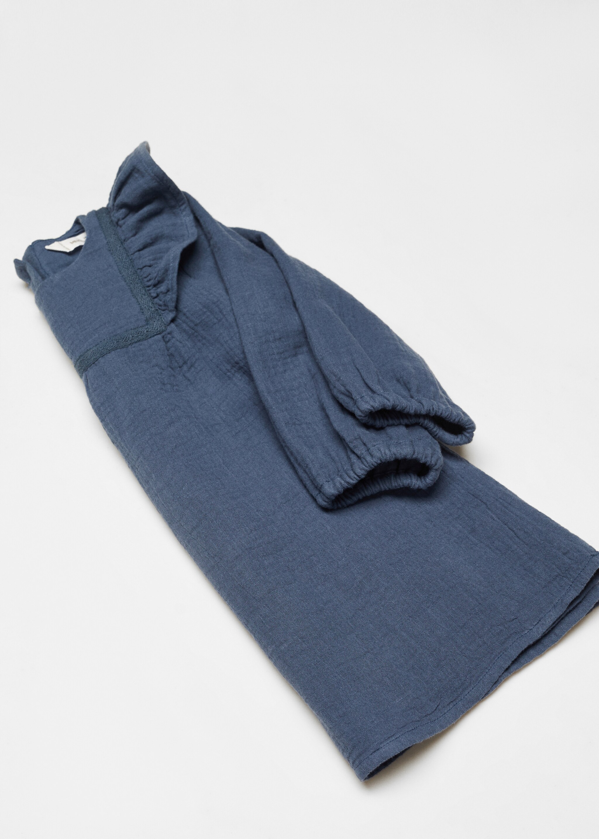 Klänning av bomullsblandning - Detaljer om artikeln 8, Kina Blå. Ref: 57005984-00.