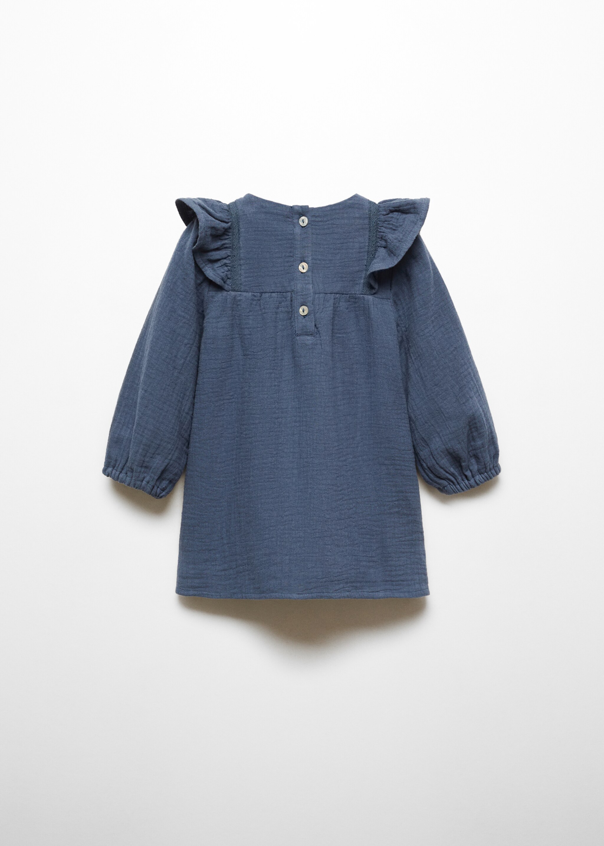 Klänning av bomullsblandning - Artikelns baksida, Kina Blå. Ref: 57005984-00.