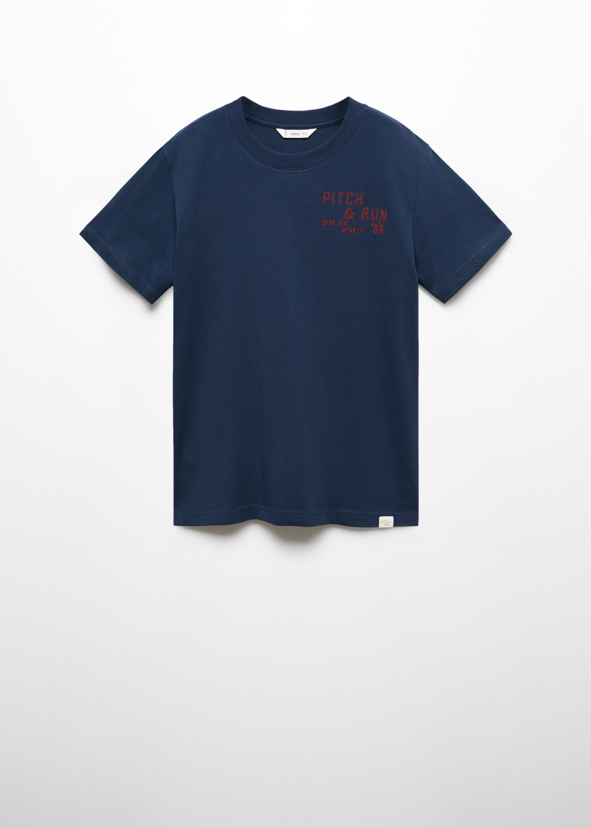 Message cotton T-shirt - Article without model, Navy. Ref: 57005987-00.