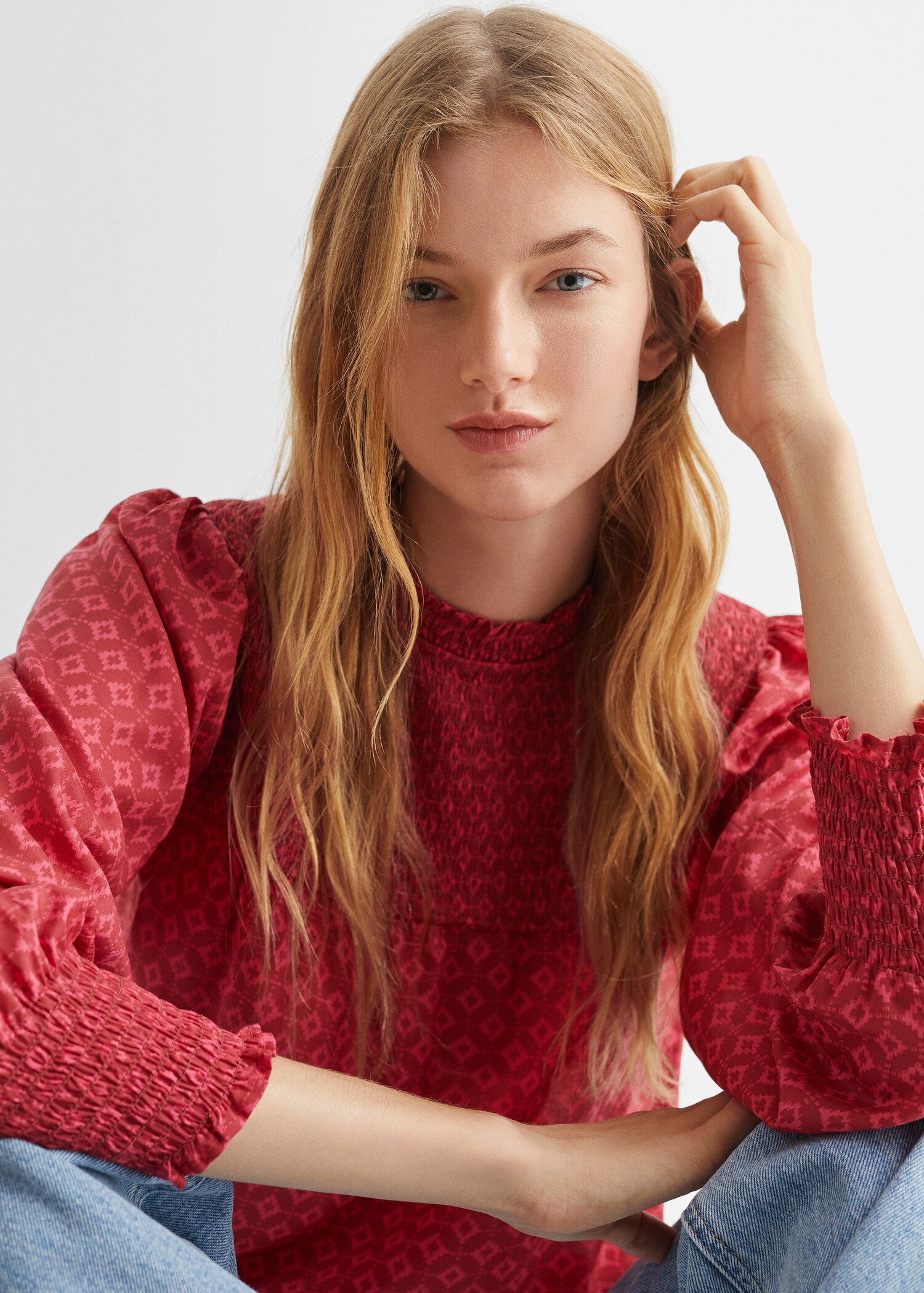 Μπλούζα εμπριμέ σούρα - Λεπτομέρεια του προϊόντος 2