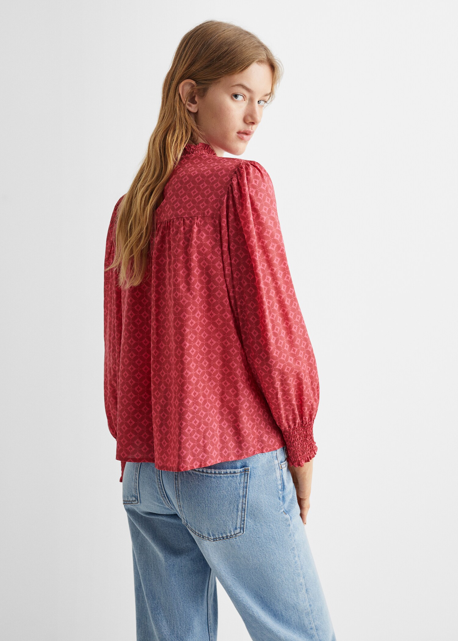 Μπλούζα εμπριμέ σούρα - Πίσω όψη προϊόντος